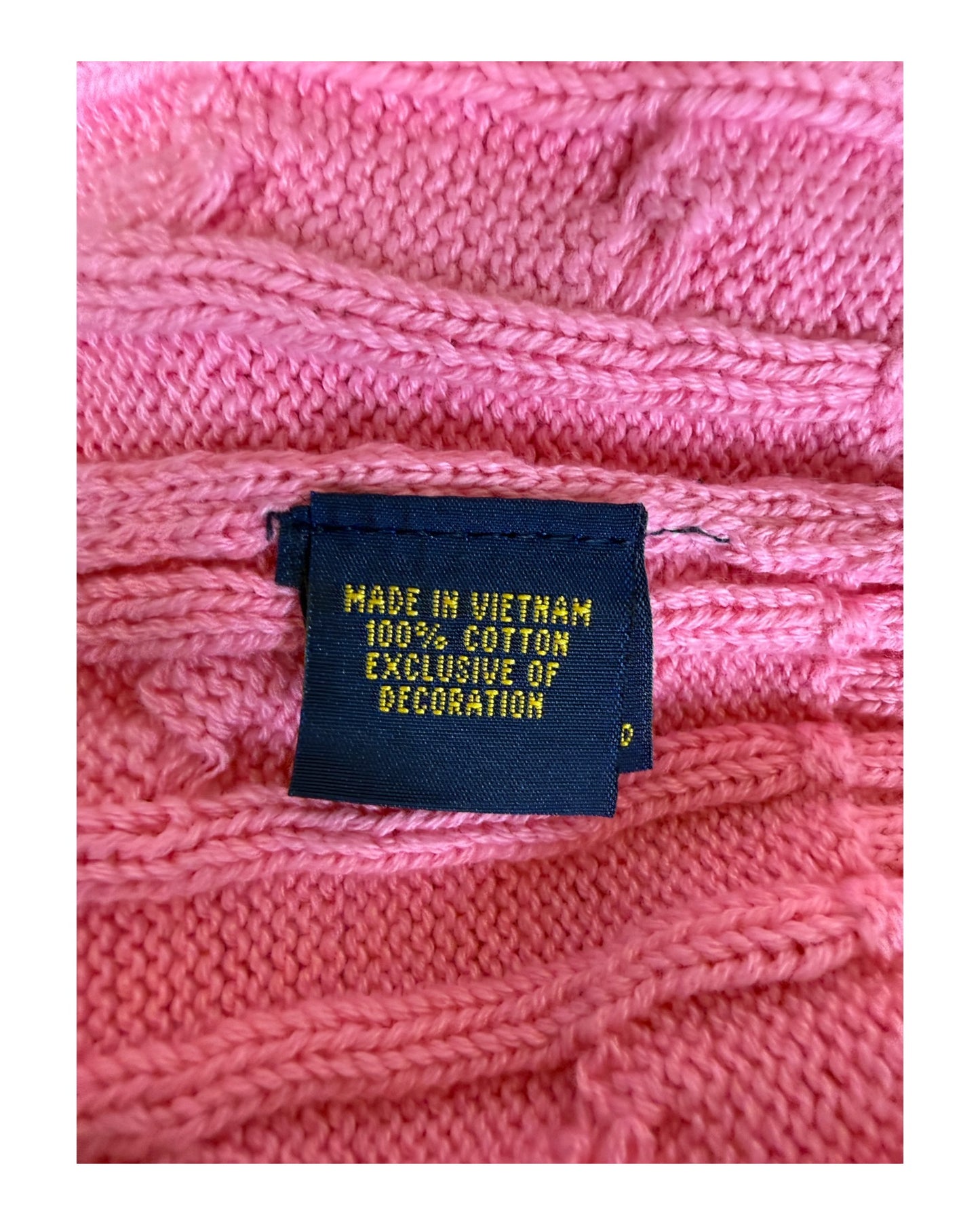 Polo Ralph Lauren Zopfmuster Pullover rosa Größe S