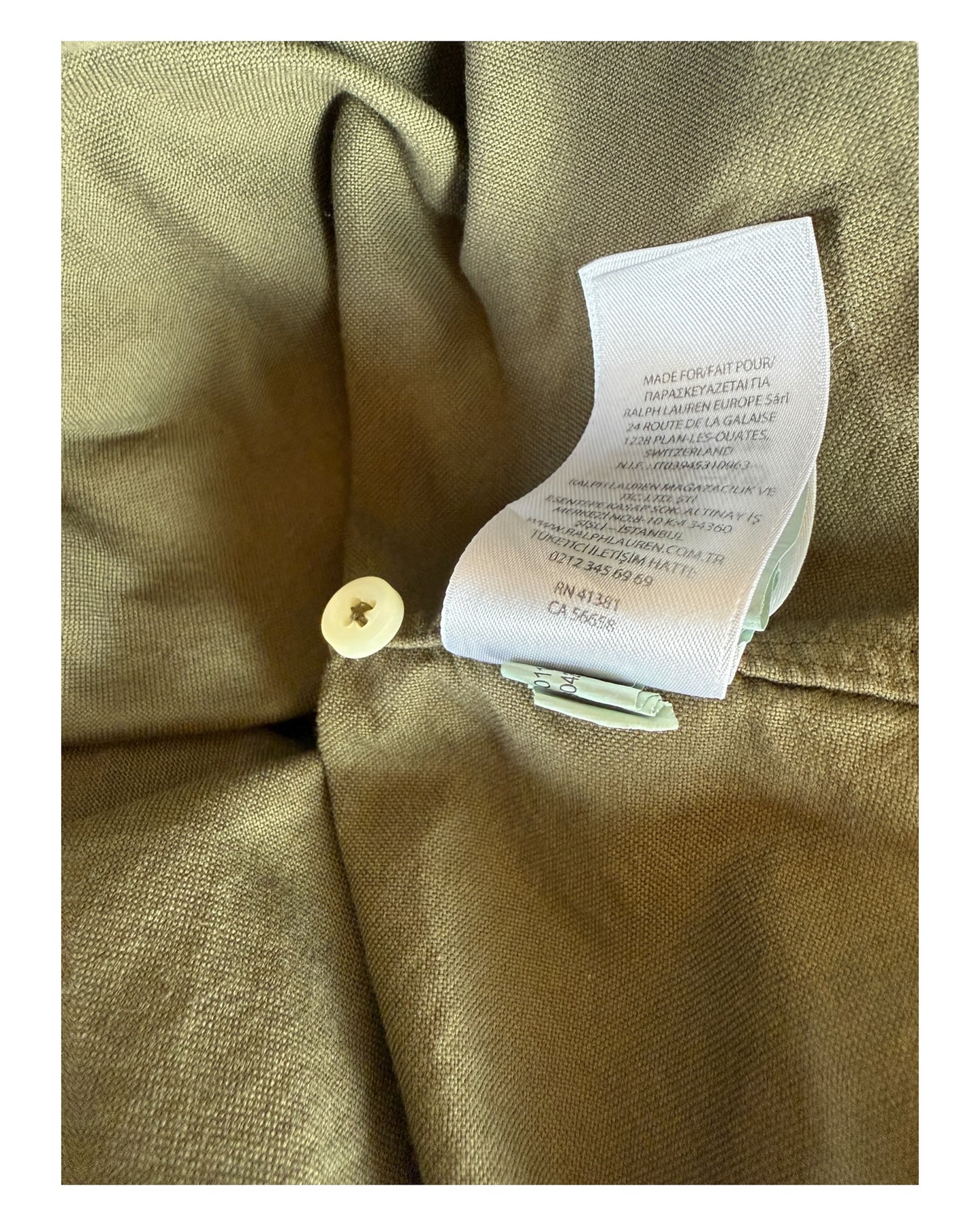 Polo Ralph Lauren Oxfordhemd khaki Größe M