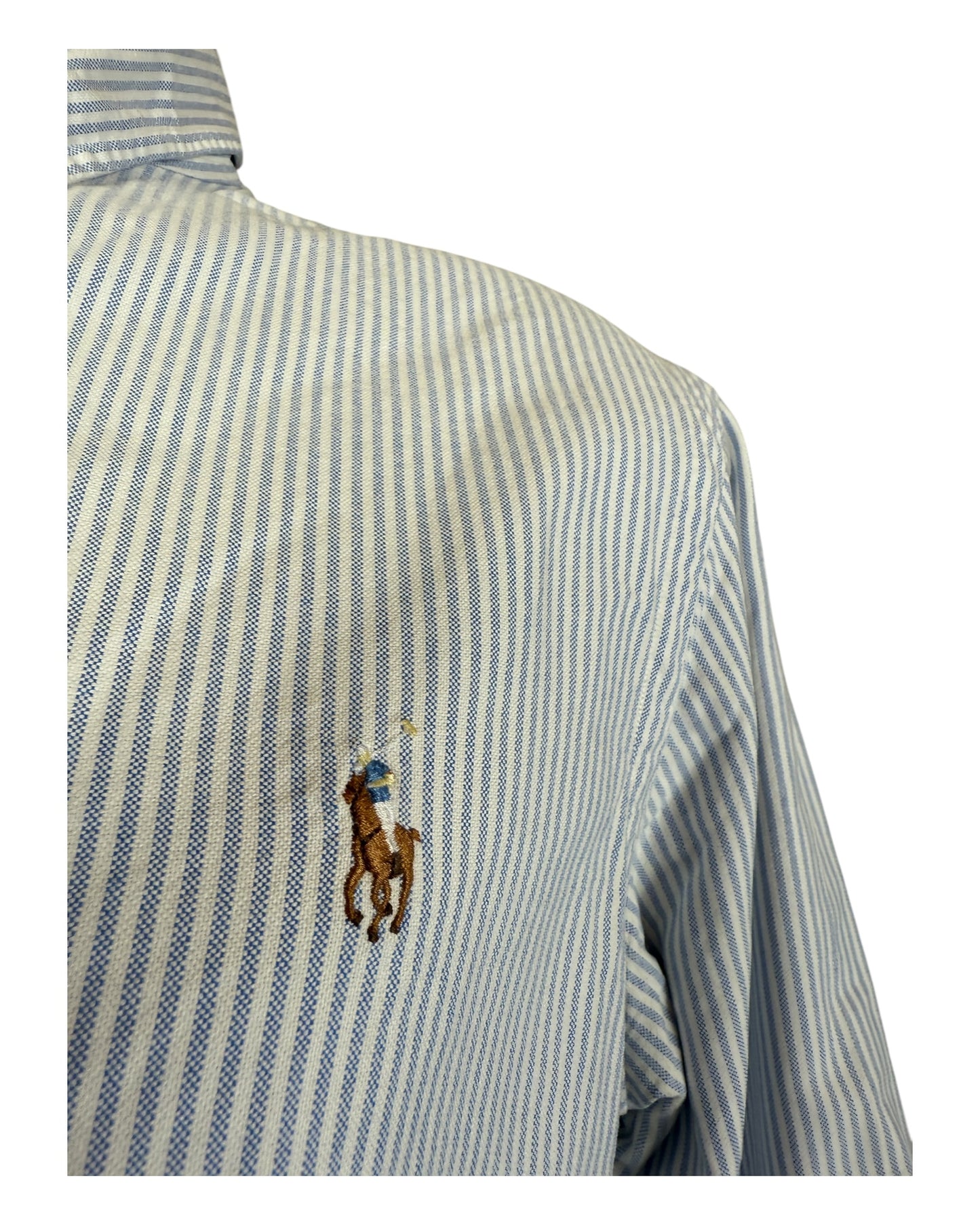 Polo Ralph Lauren Oxfordhemd blau weiß gestreift Größe M