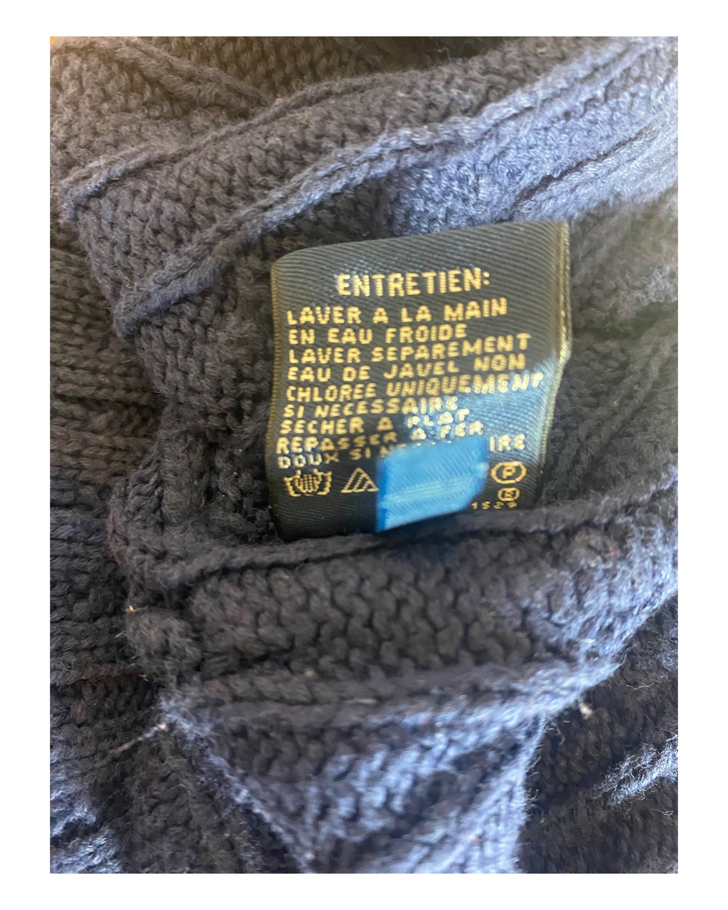 Polo Ralph Lauren Zopfmuster Pulover marineblau Größe L/XL