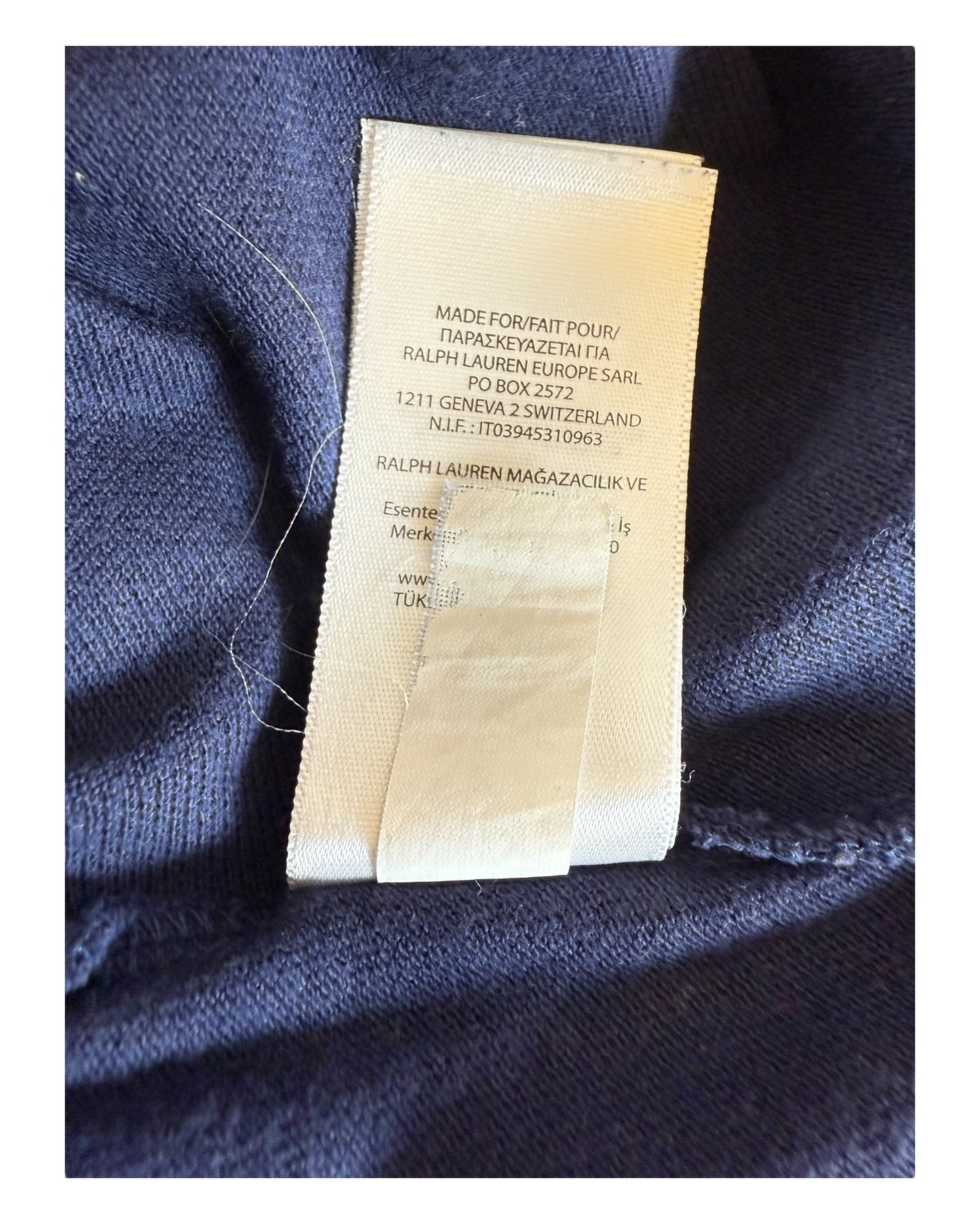 Polo Ralph Lauren langärmliges Poloshirt marineblau Größe M