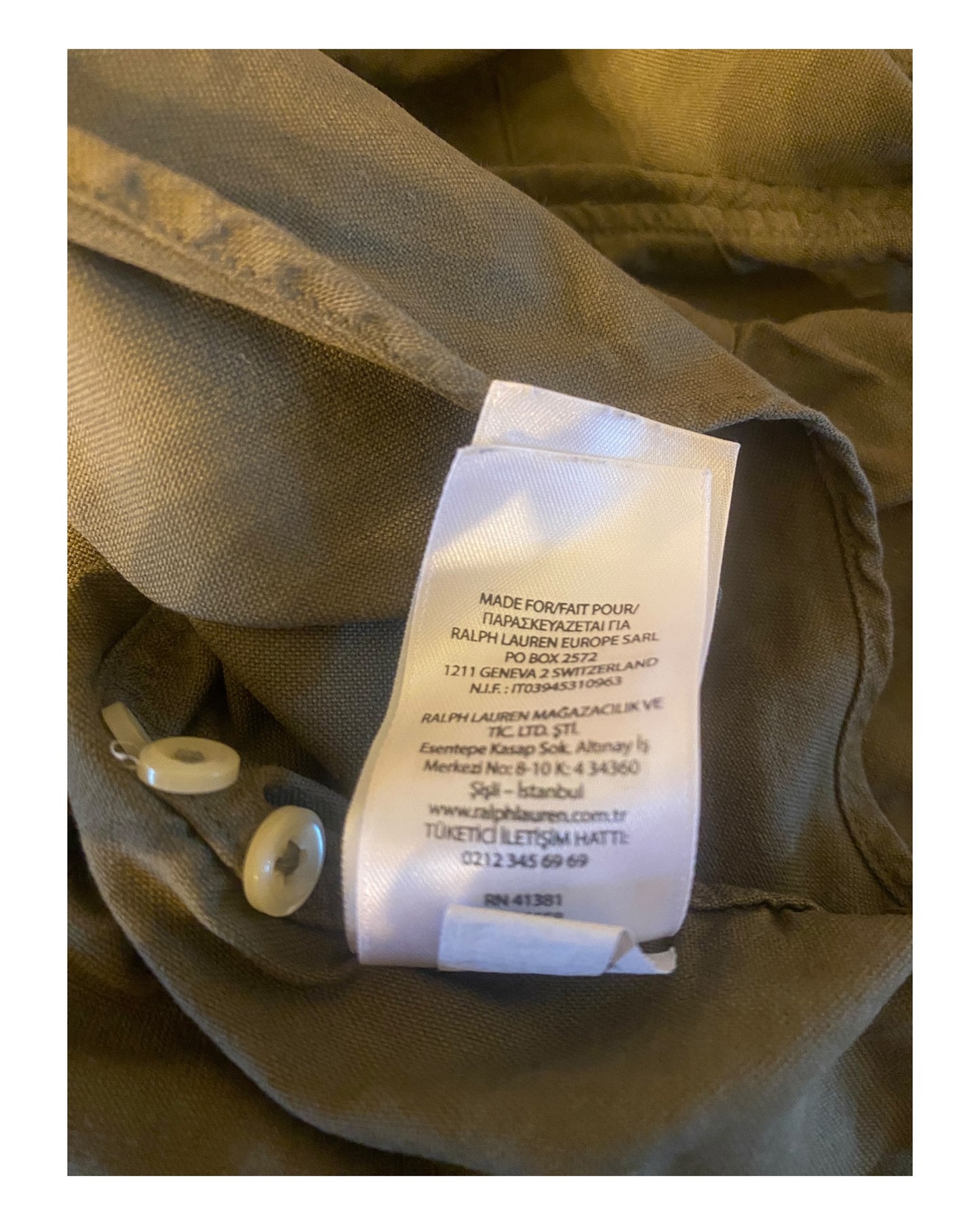 Polo Ralph Lauren Hemd khaki Größe M