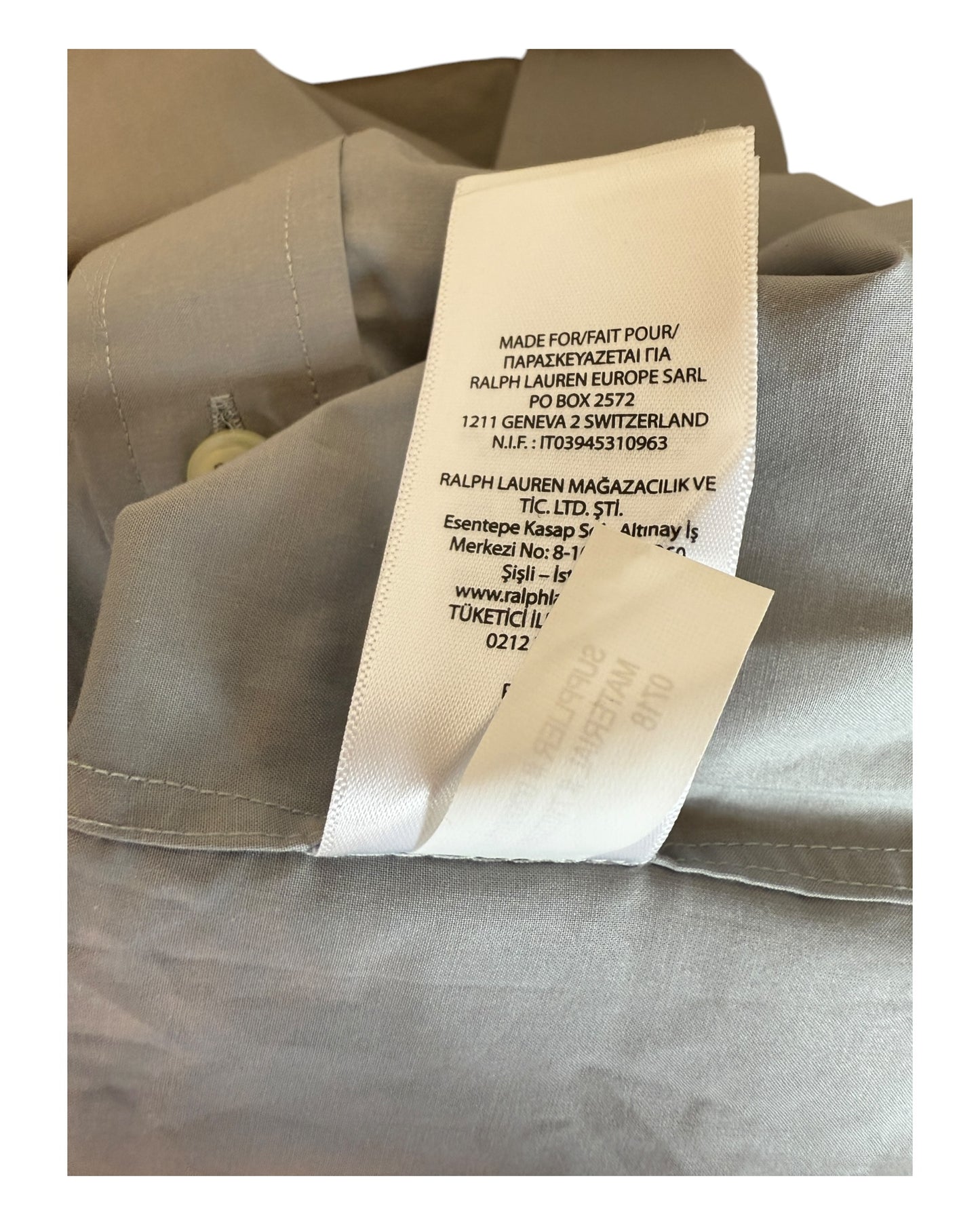 Polo Ralph Lauren Hemd grau Größe M