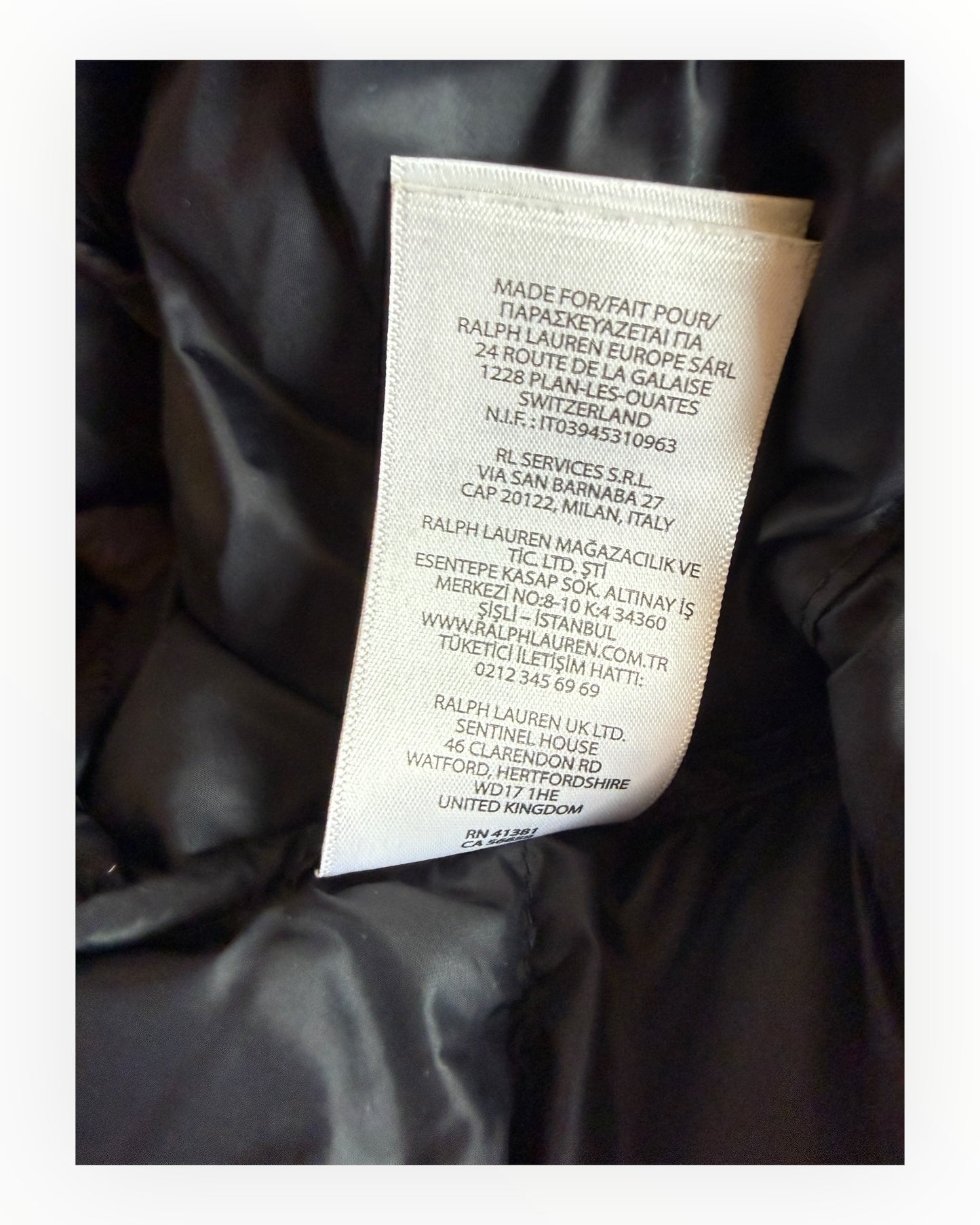 Polo Ralph Lauren Steppweste schwarz Größe L