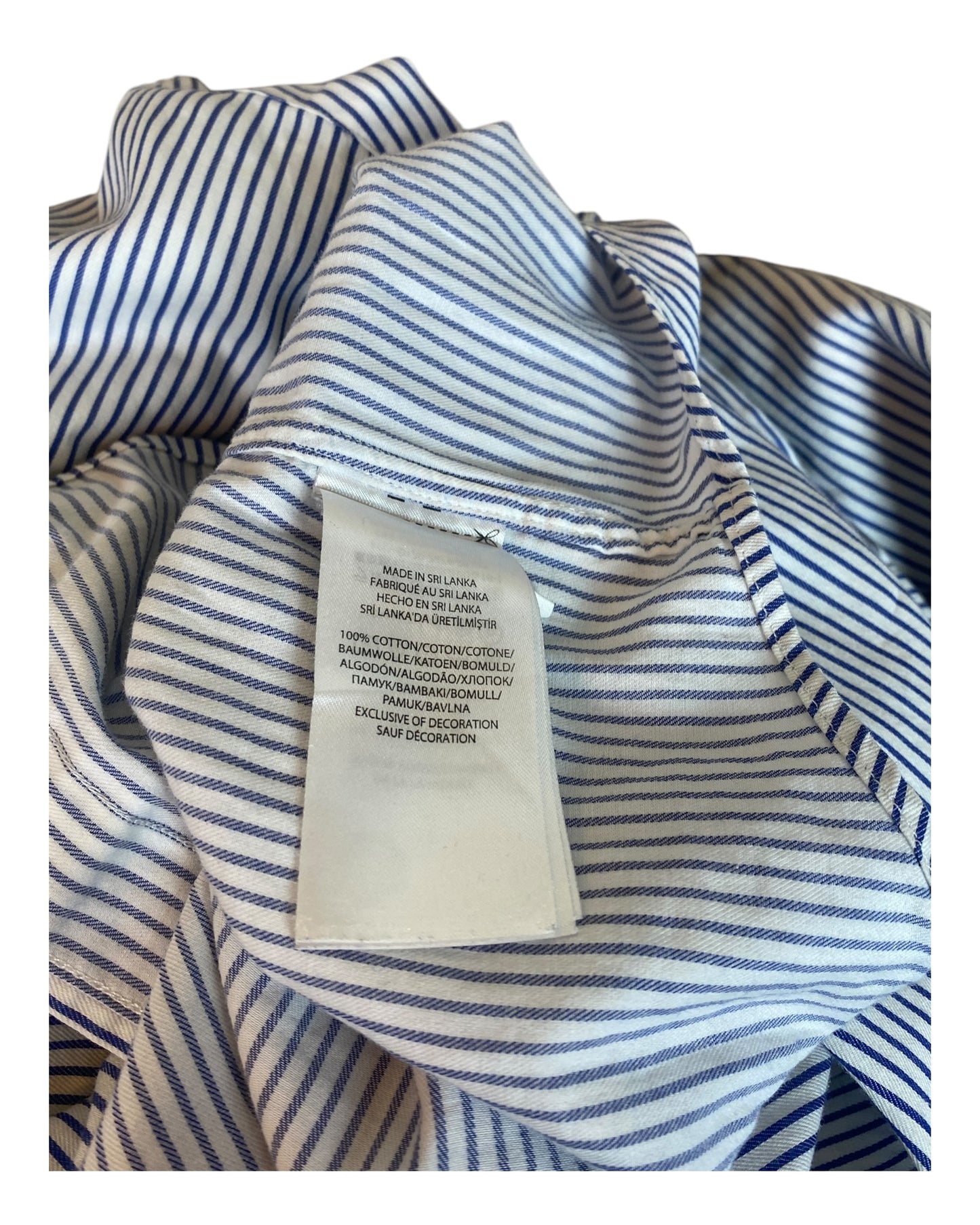 Polo Ralph Lauren Hemd blau weiß gestreift Größe L