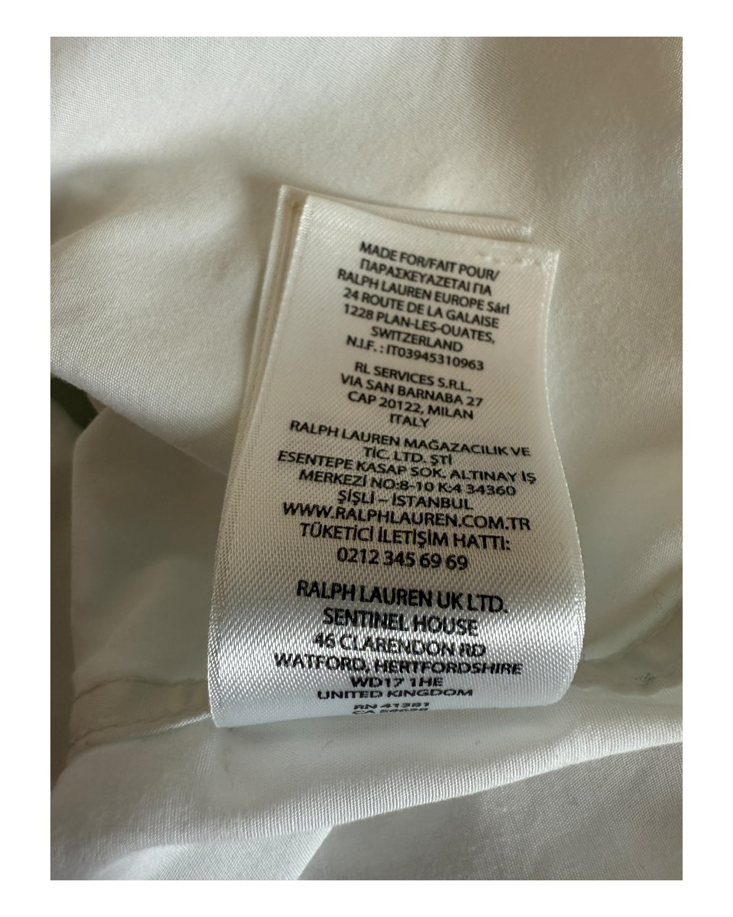 Polo Ralph Lauren Hemd weiß Größe M