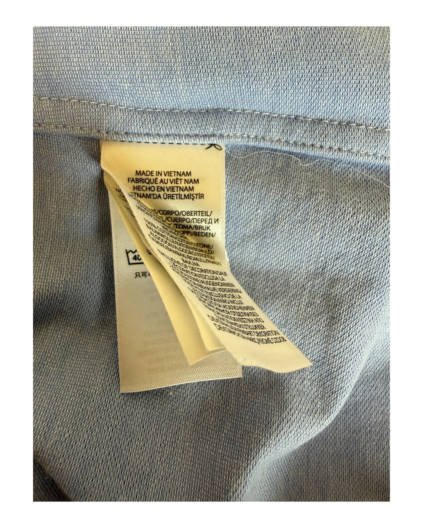 Polo Ralph Lauren Knit Oxford Bluse hellblau Größe M