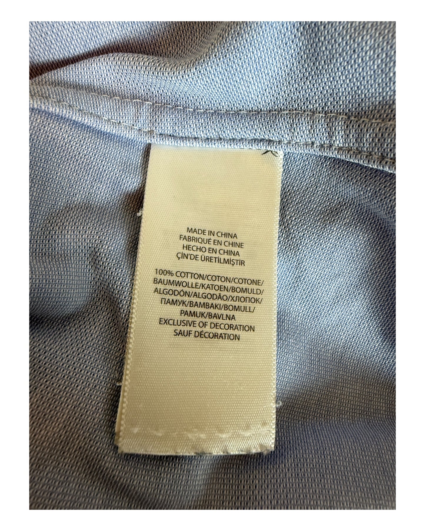 Polo Ralph Lauren Knit Oxford Bluse hellblau Größe M