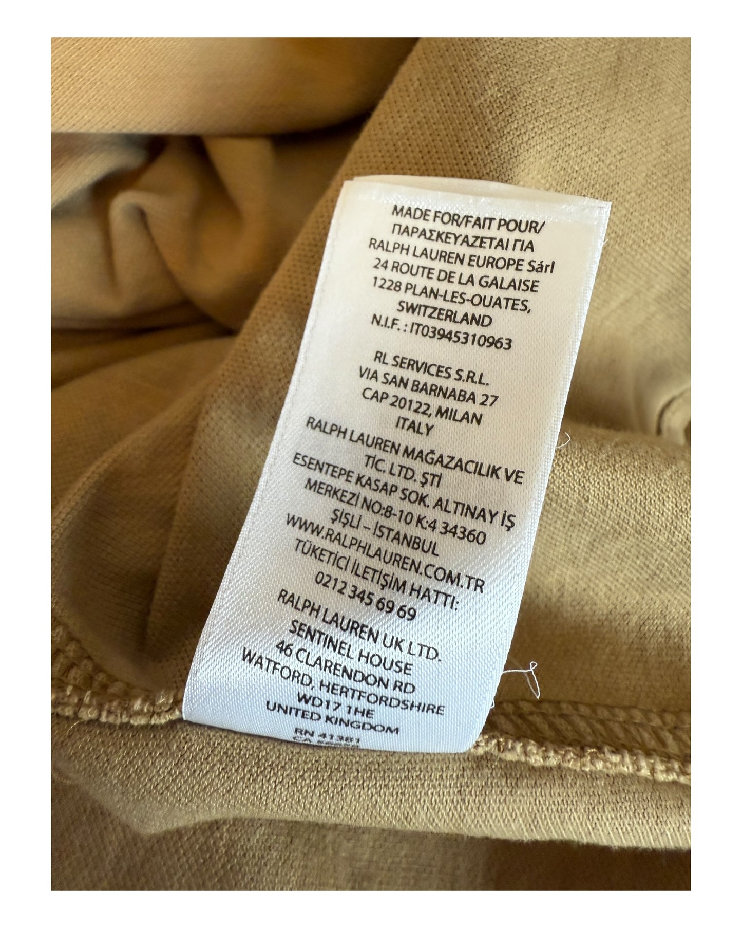 Polo Ralph Lauren Hemd beige Größe M