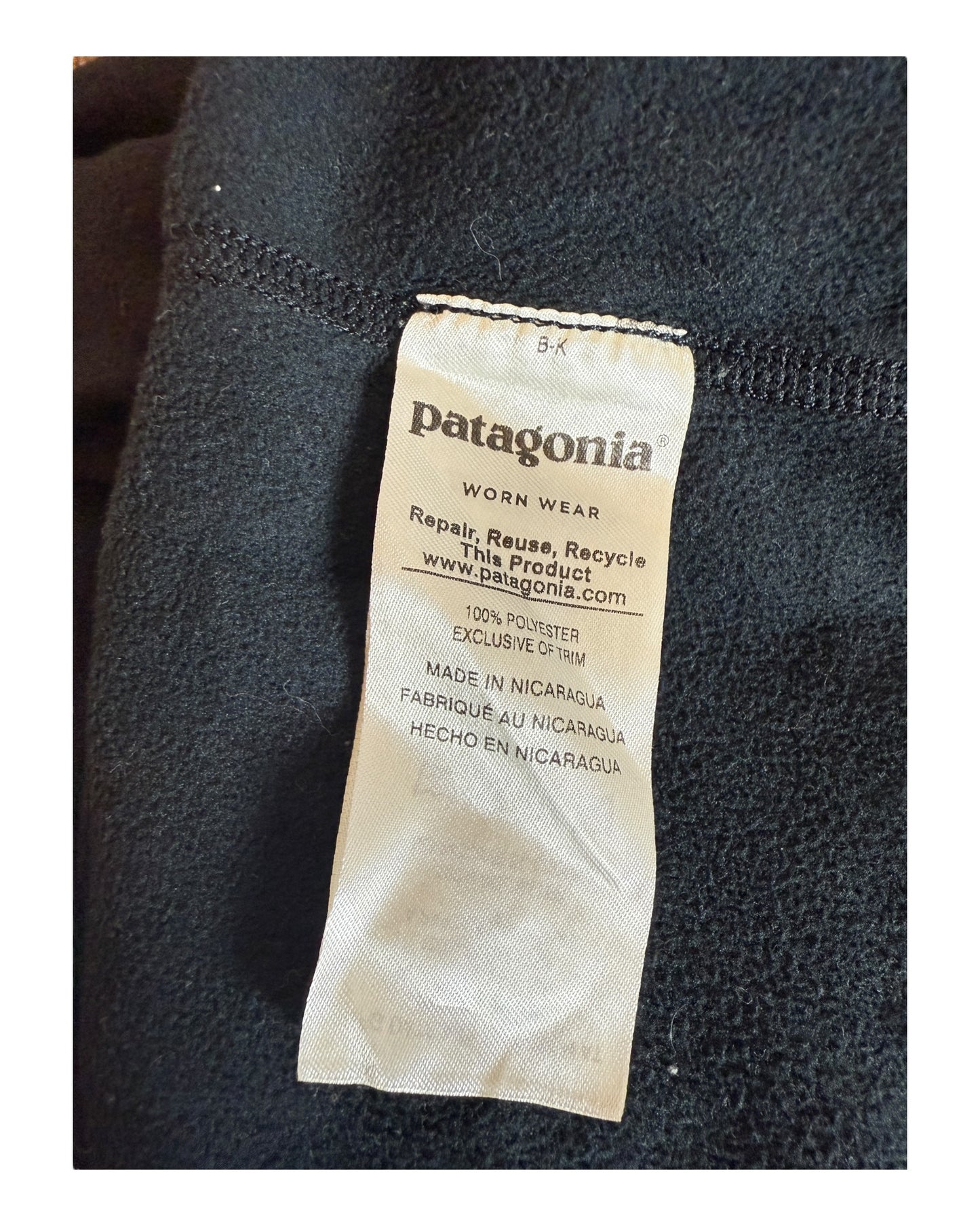 Patagonia Fleece Half Zip Pullover schwarz Größe M