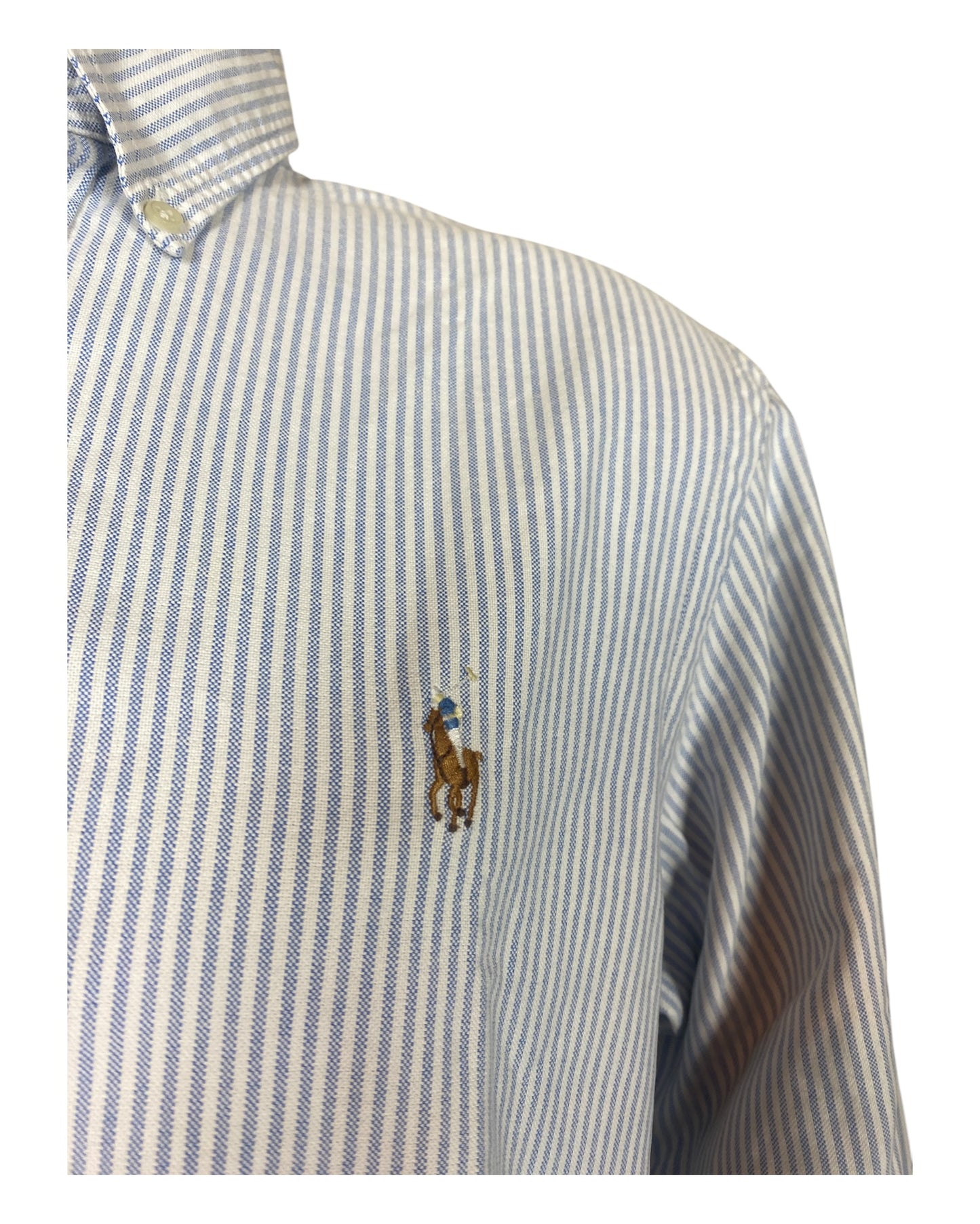 Polo Ralph Lauren Oxfordhemd blau weiß gestreift Größe M