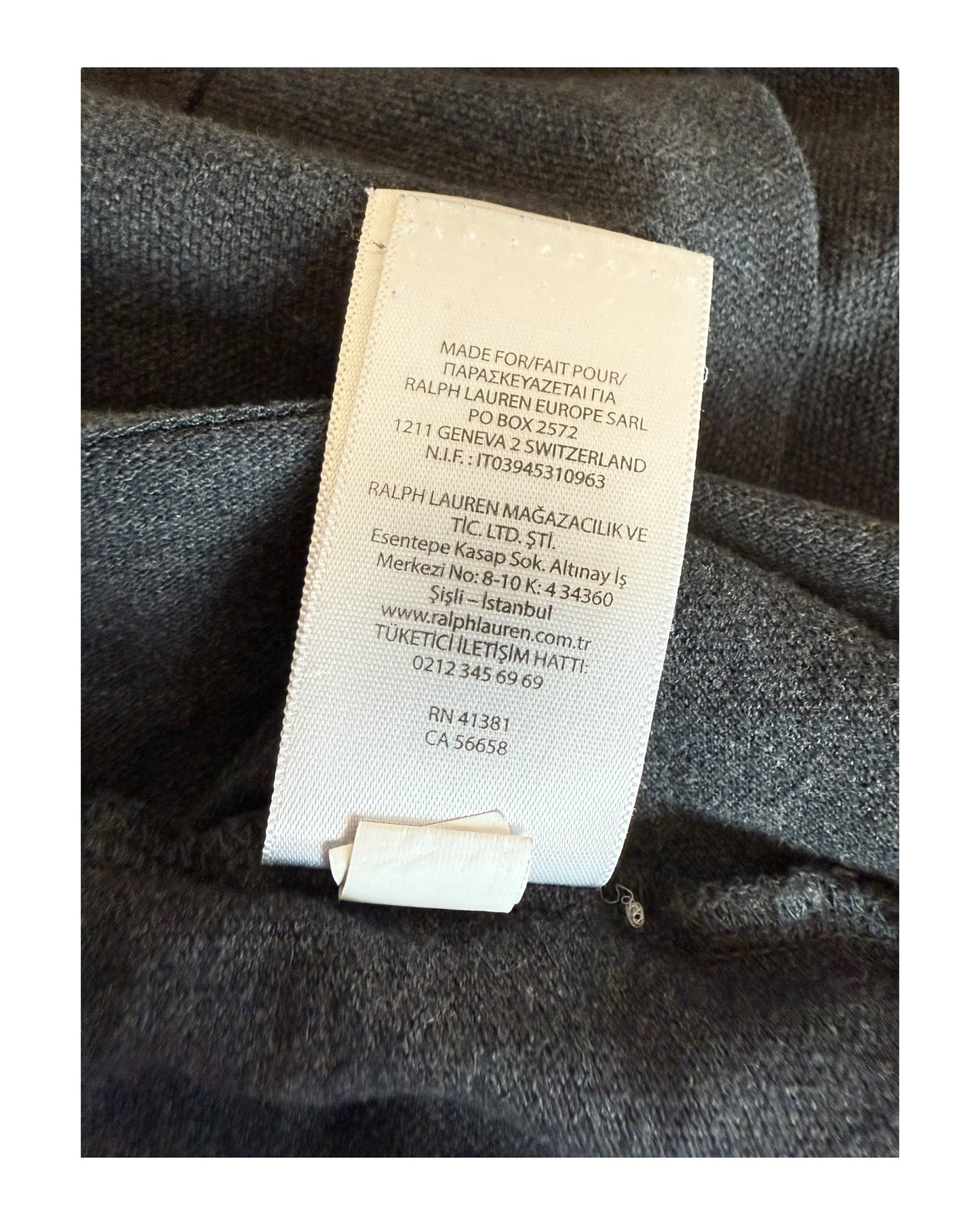 Polo Ralph Lauren Poloshirt schwarz meliert Größe M