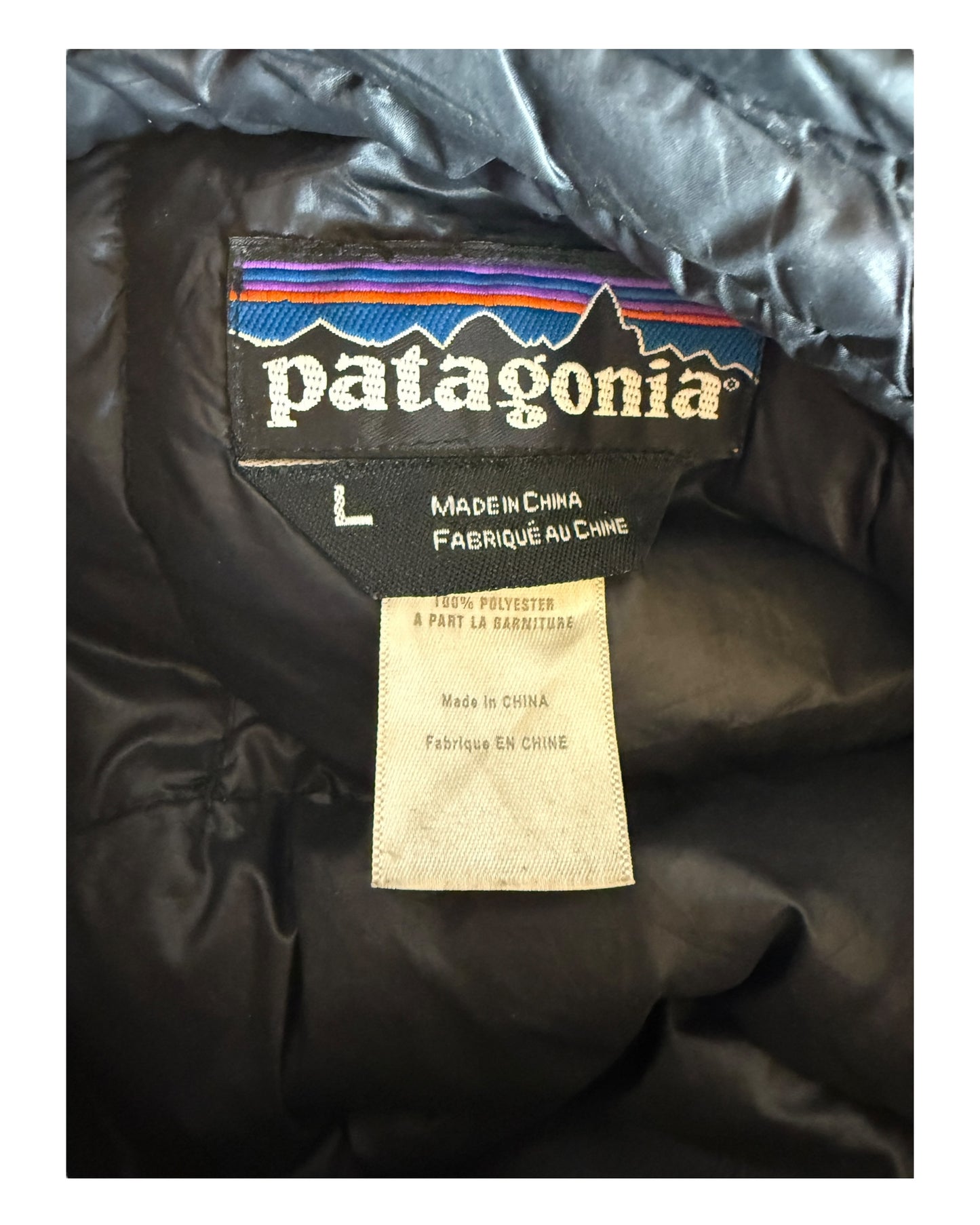 Patagonia Daunenweste schwarz Größe L