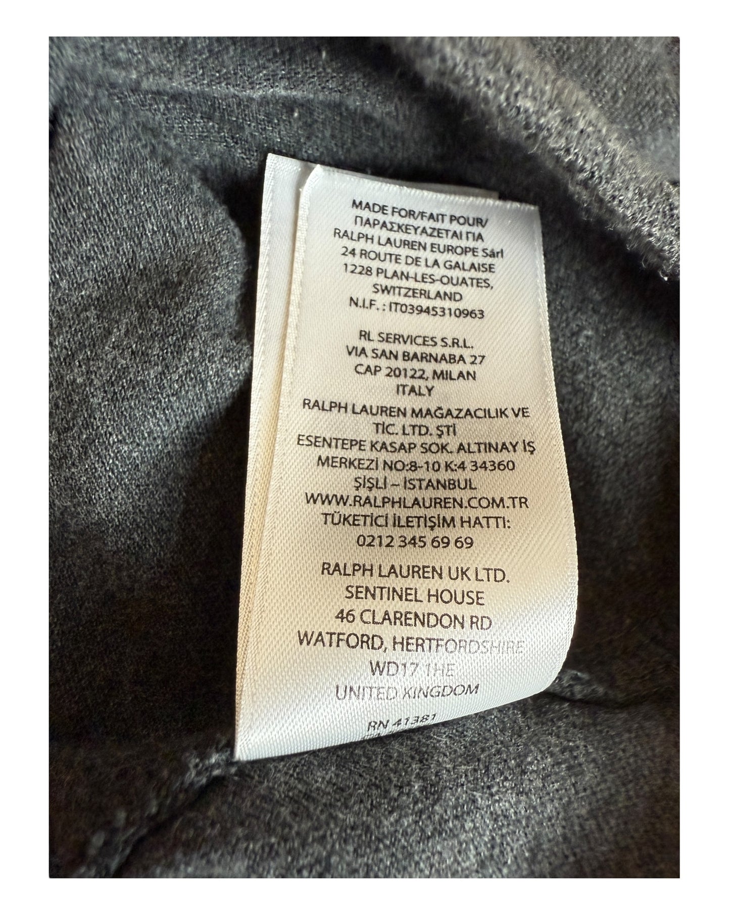 Polo Ralph Lauren Hemd grau Größe M