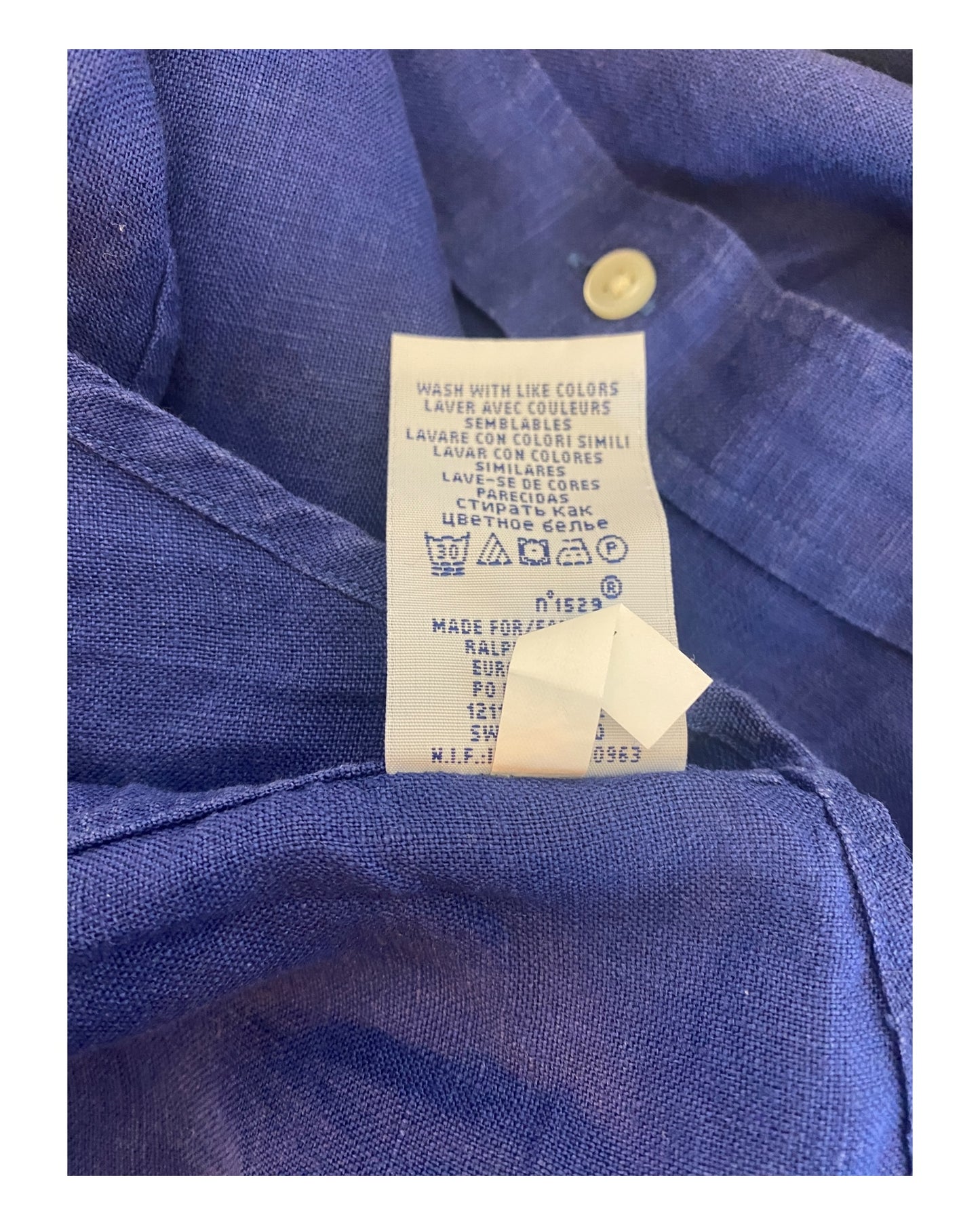 Polo Ralph Lauren linen shirt blue size M