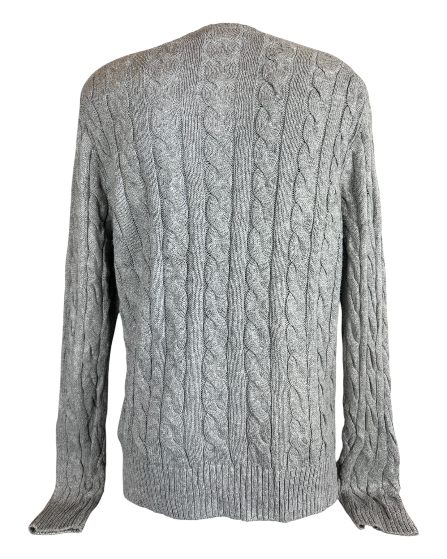 Polo Ralph Lauren Zopfmuster Pullover grau Größe M