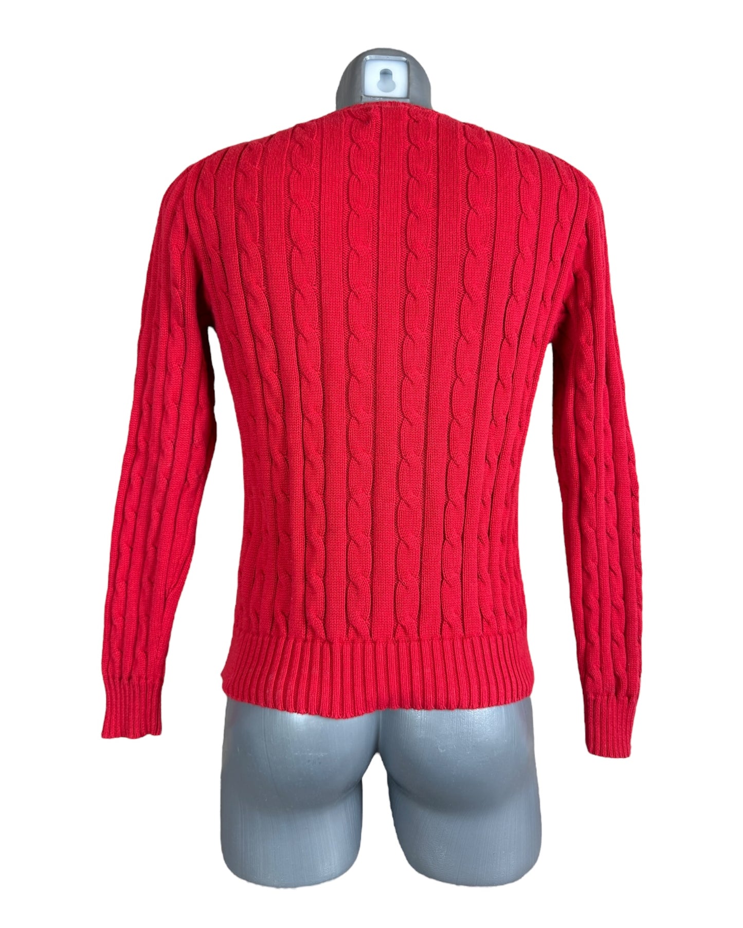 Polo Ralph Lauren Zopfmuster Pullover rot Größe M