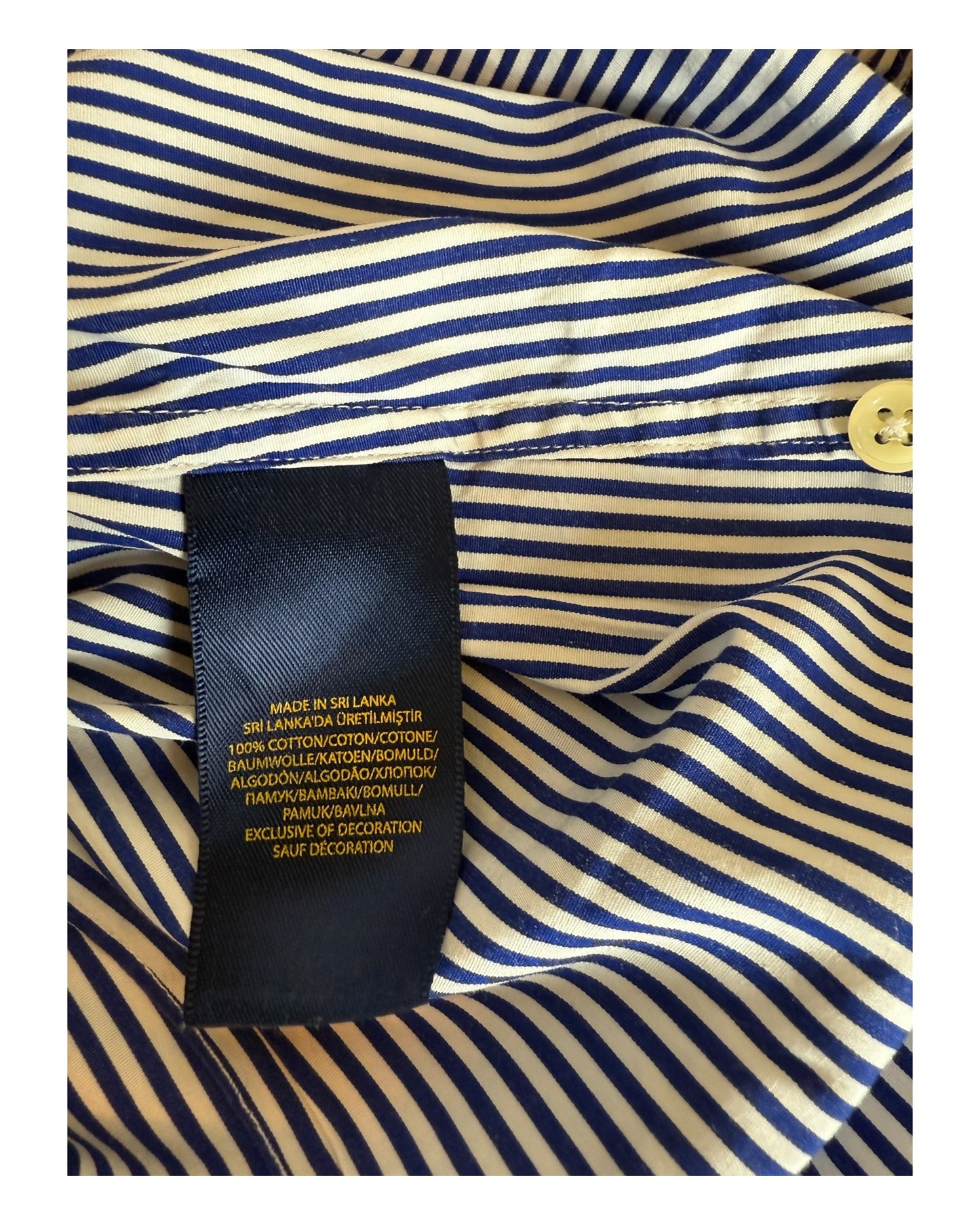 Polo Ralph Lauren Bluse blau weiß gestreift Größe S