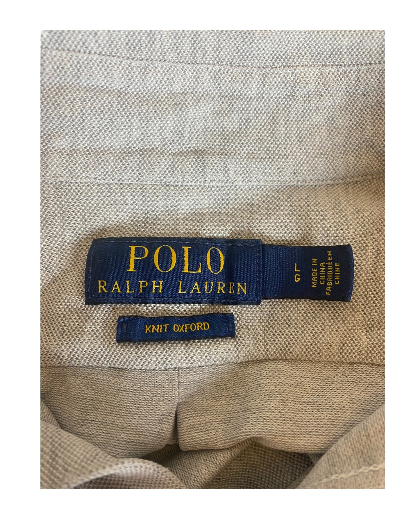 Polo Ralph Lauren Knit Oxfordhemd grau Größe L