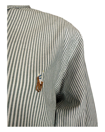 Polo Ralph Lauren Oxfordhemd grün weiß gestreift Größe L