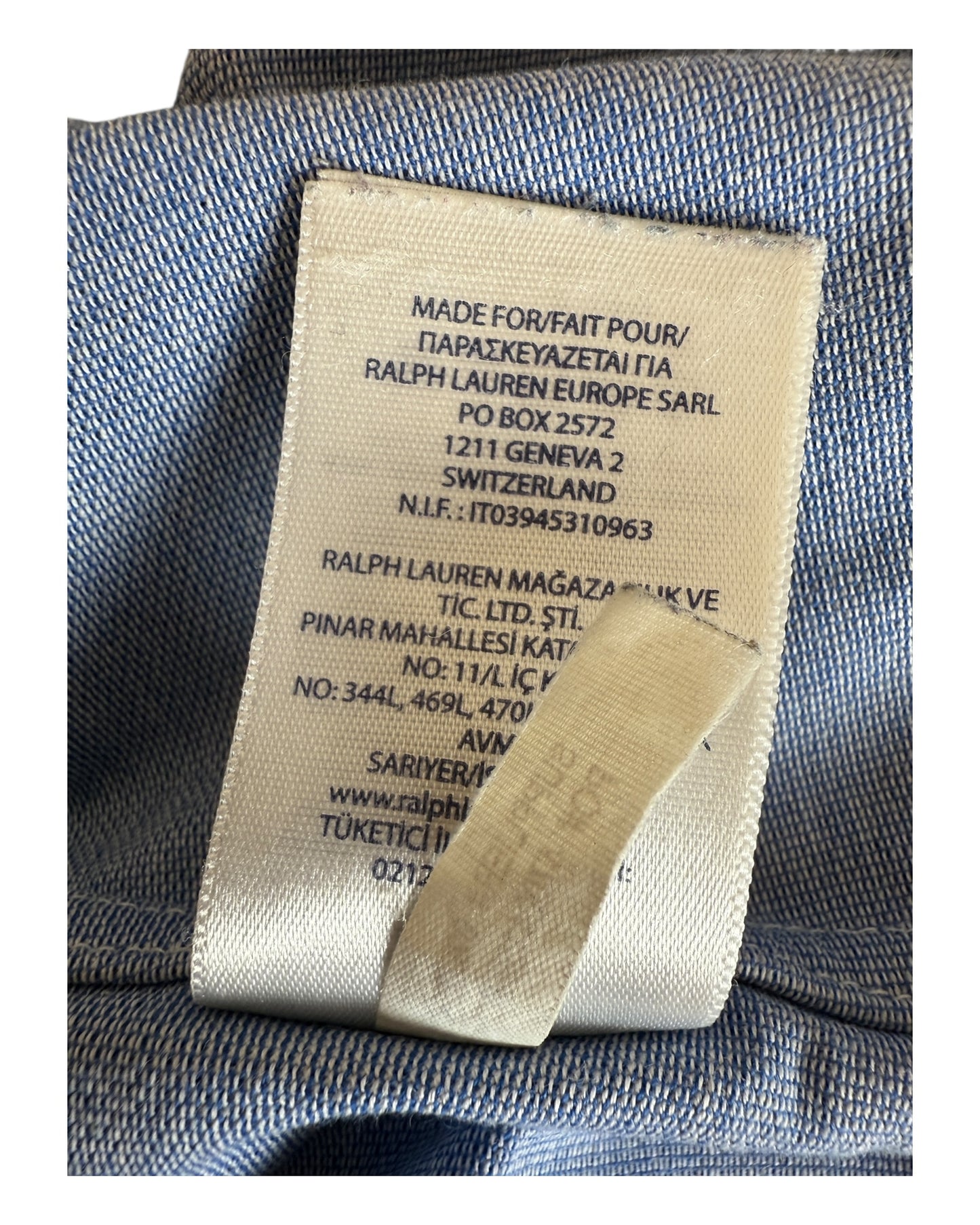 Polo Ralph Lauren Knit Oxford Bluse hellblau Größe S