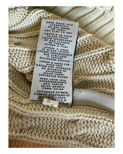 Polo Ralph Lauren Zopfmuster Pullover creme Größe M