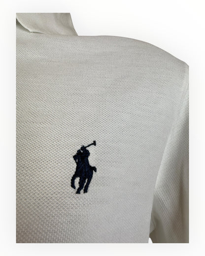 Polo Ralph Lauren langärmliges Poloshirt weiß Größe M