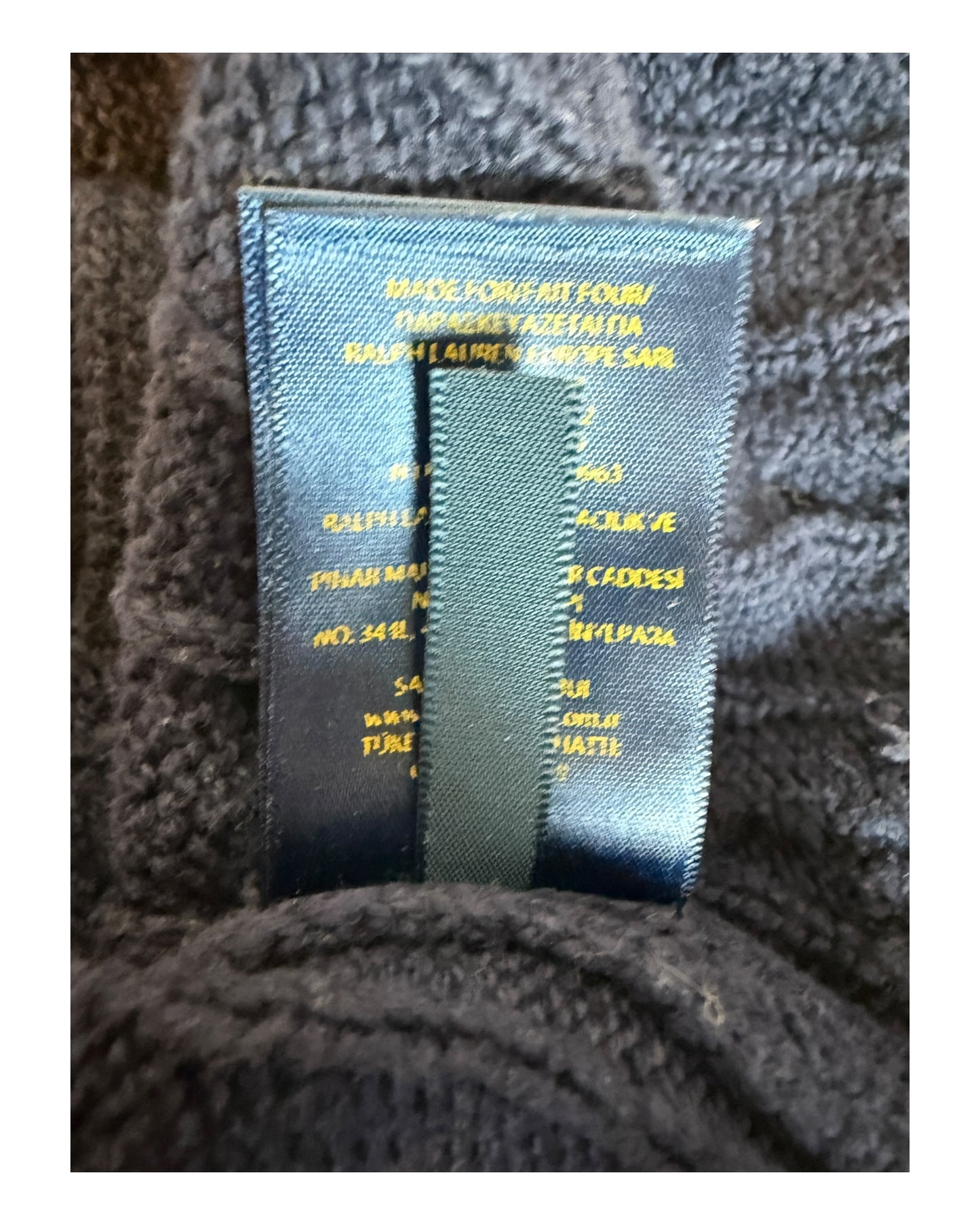 Polo Ralph Lauren Zopfmuster Pullover marineblau Größe M