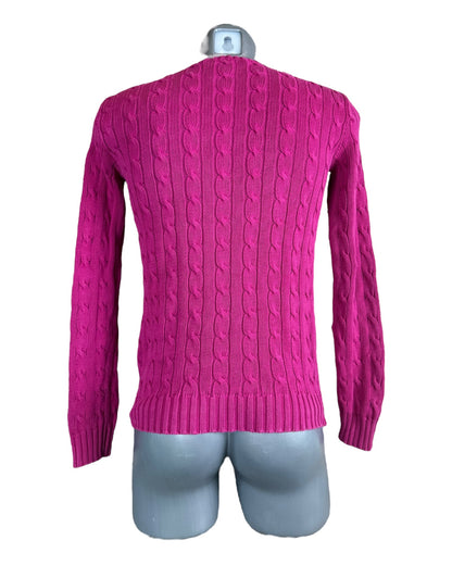 Polo Ralph Lauren Zopfmuster Pullover pink Größe S