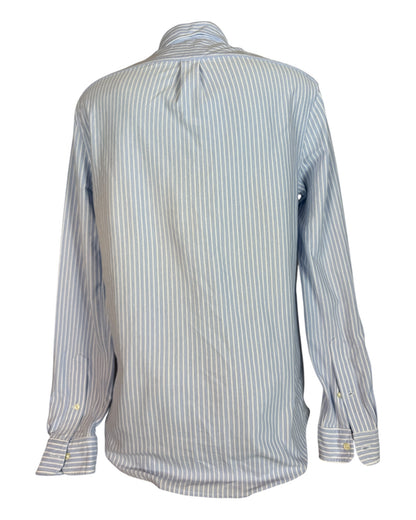 Polo Ralph Lauren Knit Oxfordhemd hellblau weiß gestreift Größe M