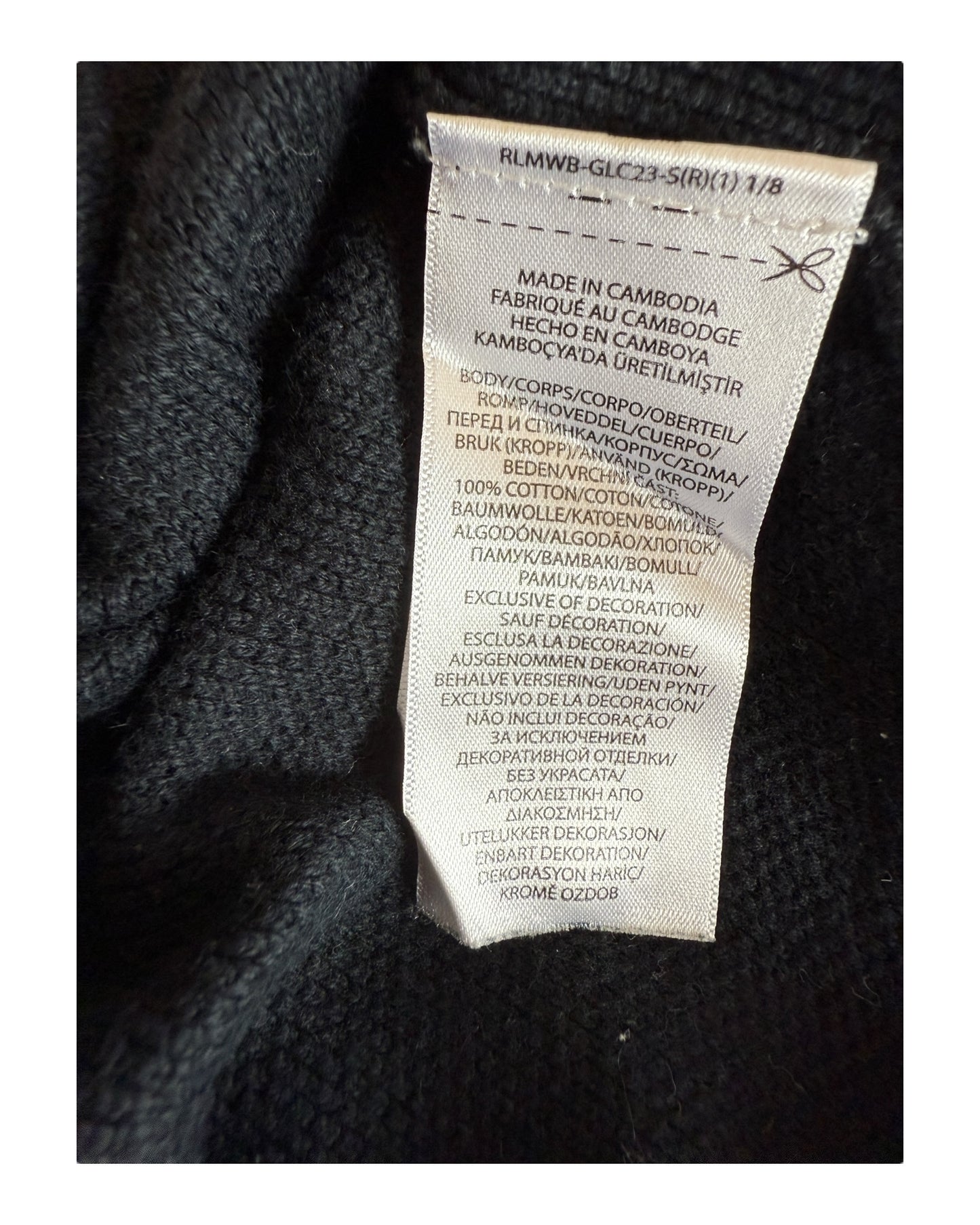 Polo Ralph Lauren Zopfmuster Pullover schwarz Größe M