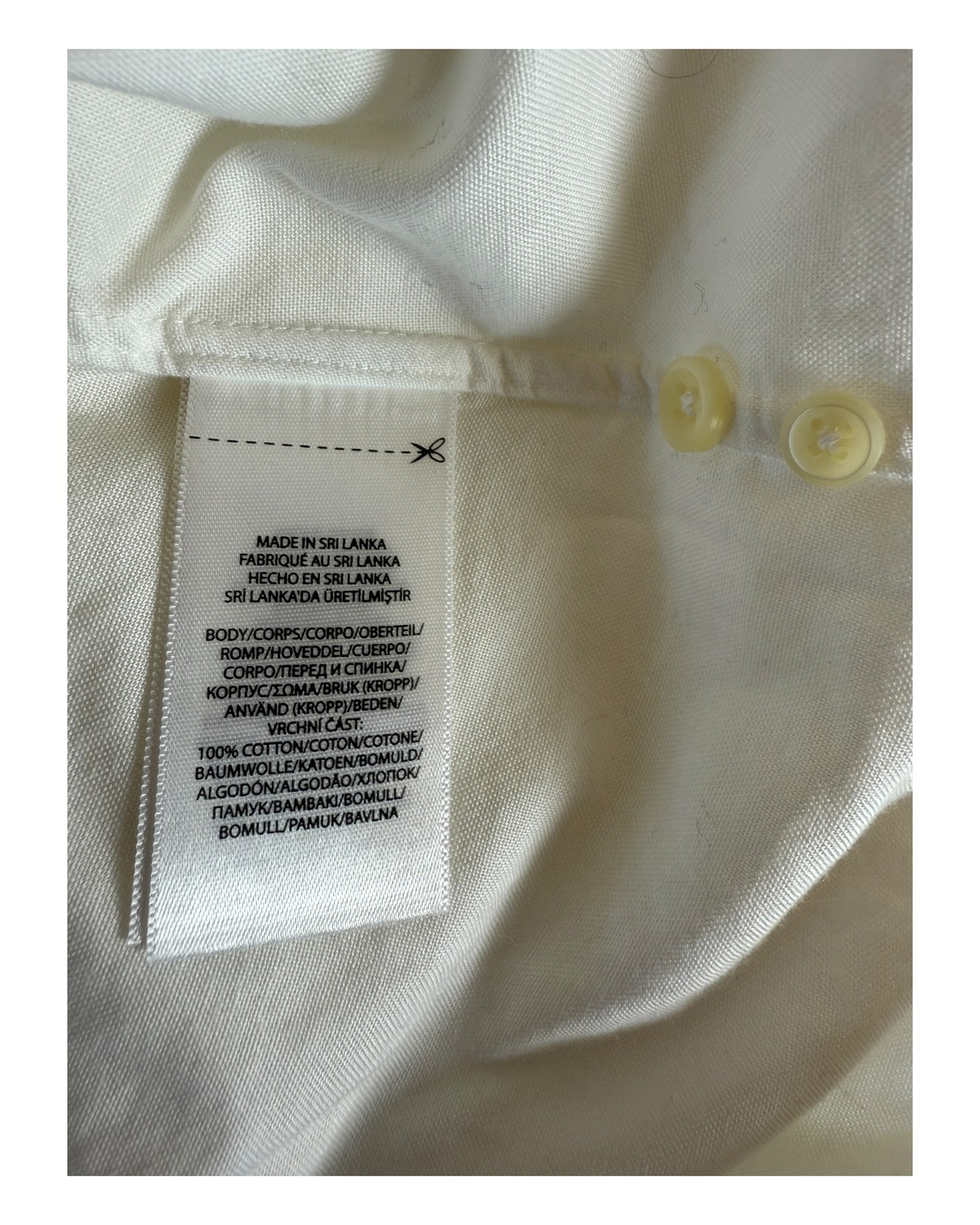 Polo Ralph Lauren Oxford Bluse weiß Größe M