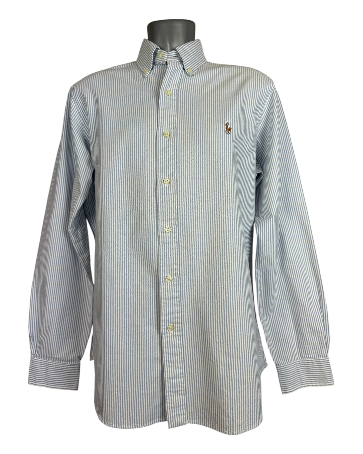 Polo Ralph Lauren Oxfordhemd hellblau weiß gestreift Größe M