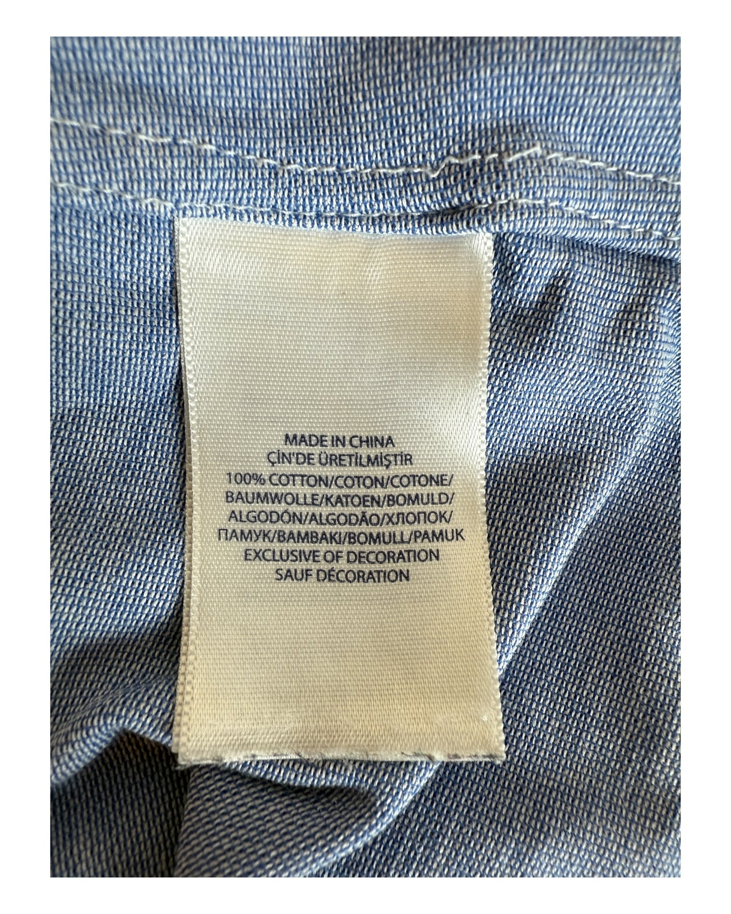 Polo Ralph Lauren Knit Oxford Bluse hellblau Größe S