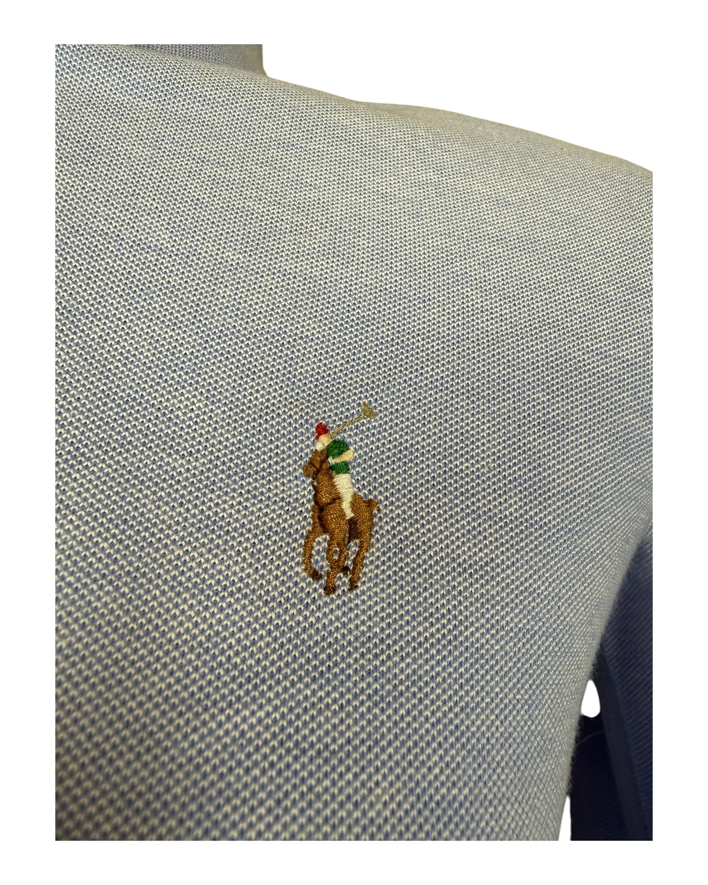 Polo Ralph Lauren Knit Oxford Bluse hellblau Größe M