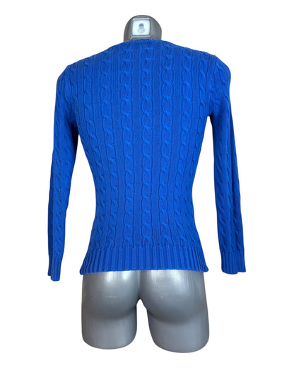 Polo Ralph Lauren Zopfmuster Pullover blau Größe S