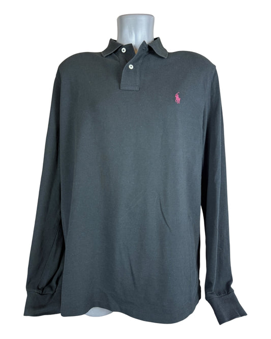 Polo Ralph Lauren langärmliges Poloshirt schwarz Größe L