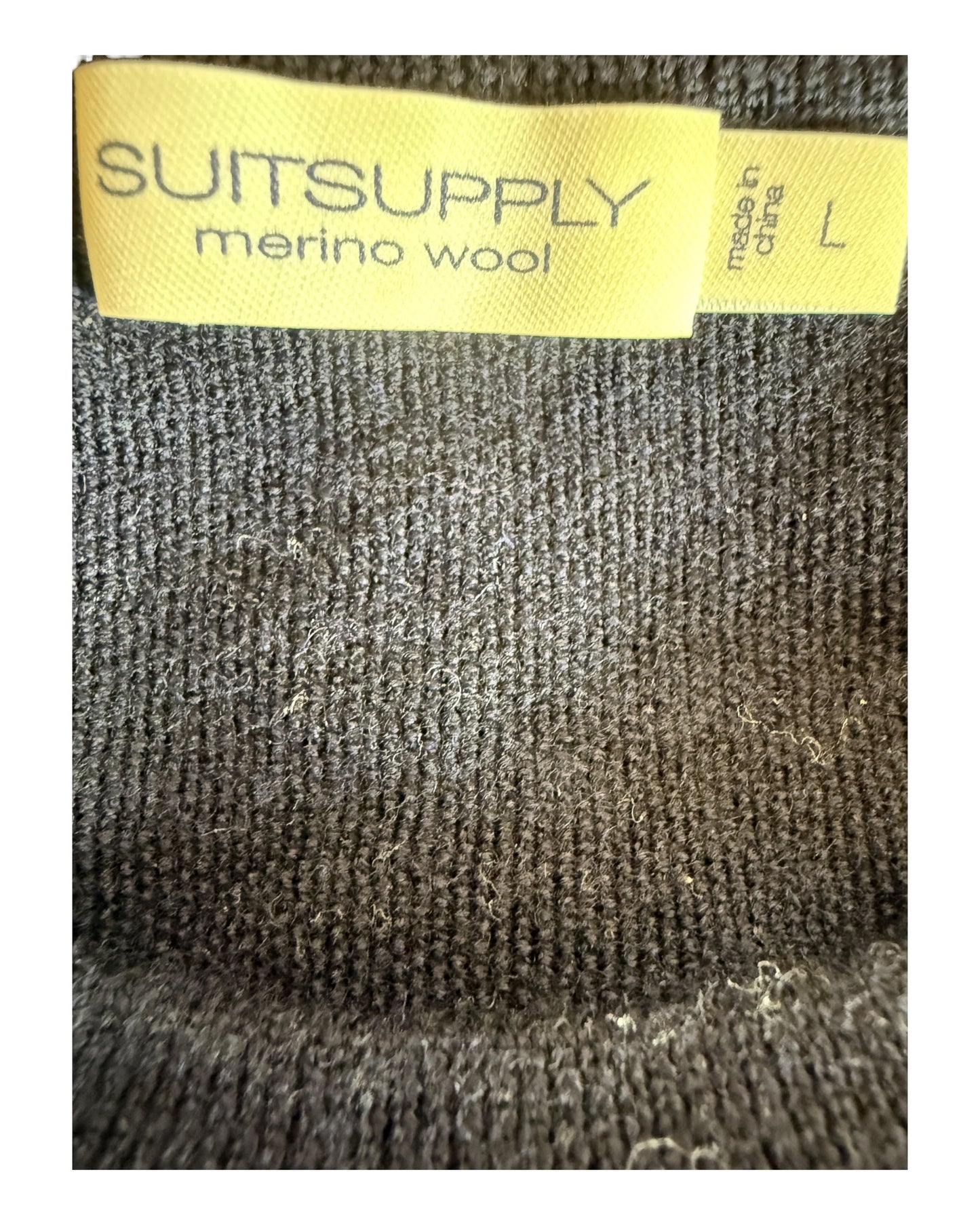 Suit Supply T-shirt Merinowolle marineblau Größe L