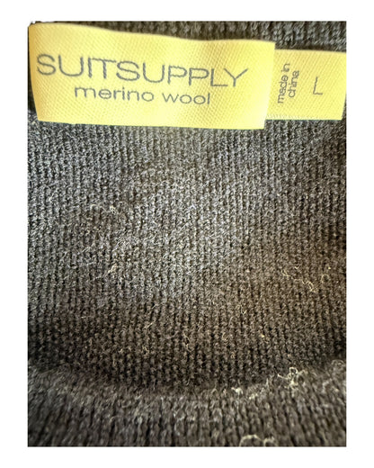 Suit Supply T-shirt Merinowolle marineblau Größe L