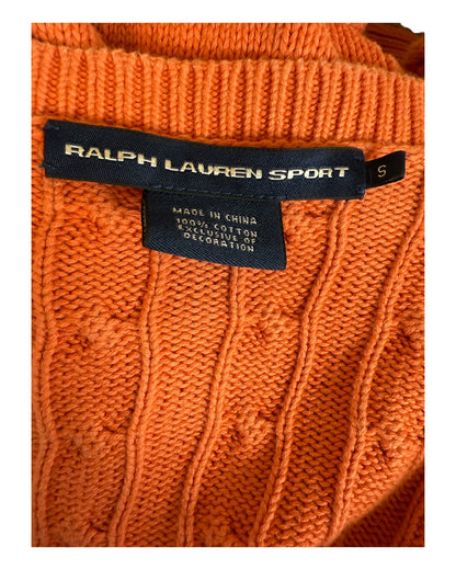 Polo Ralph Lauren Zopfmuster Cardigan orange Größe S