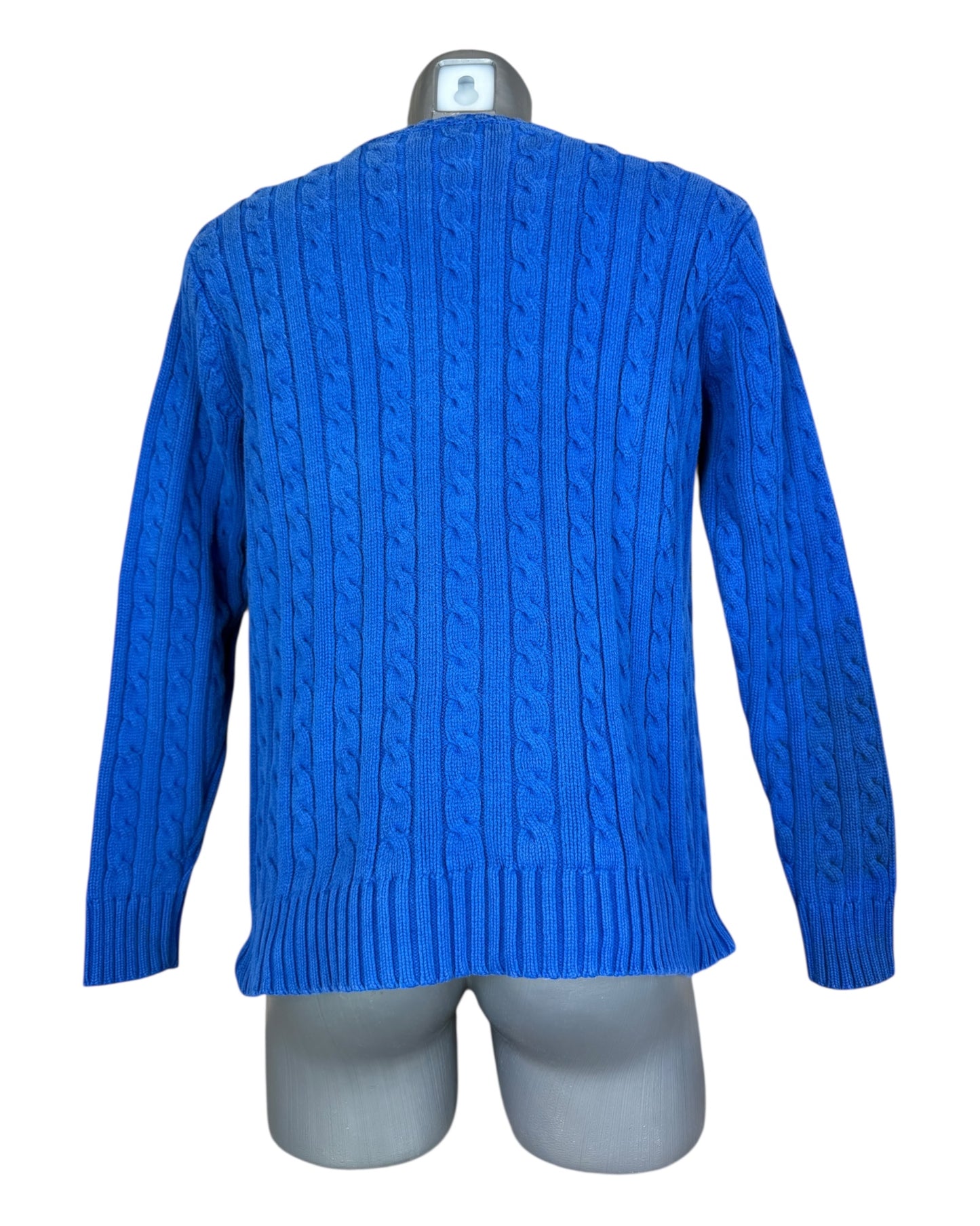 Polo Ralph Lauren Zopfmuster Pullover blau Größe S