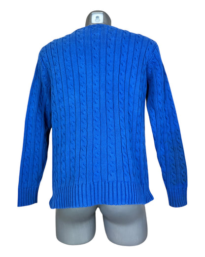 Polo Ralph Lauren Zopfmuster Pullover blau Größe S