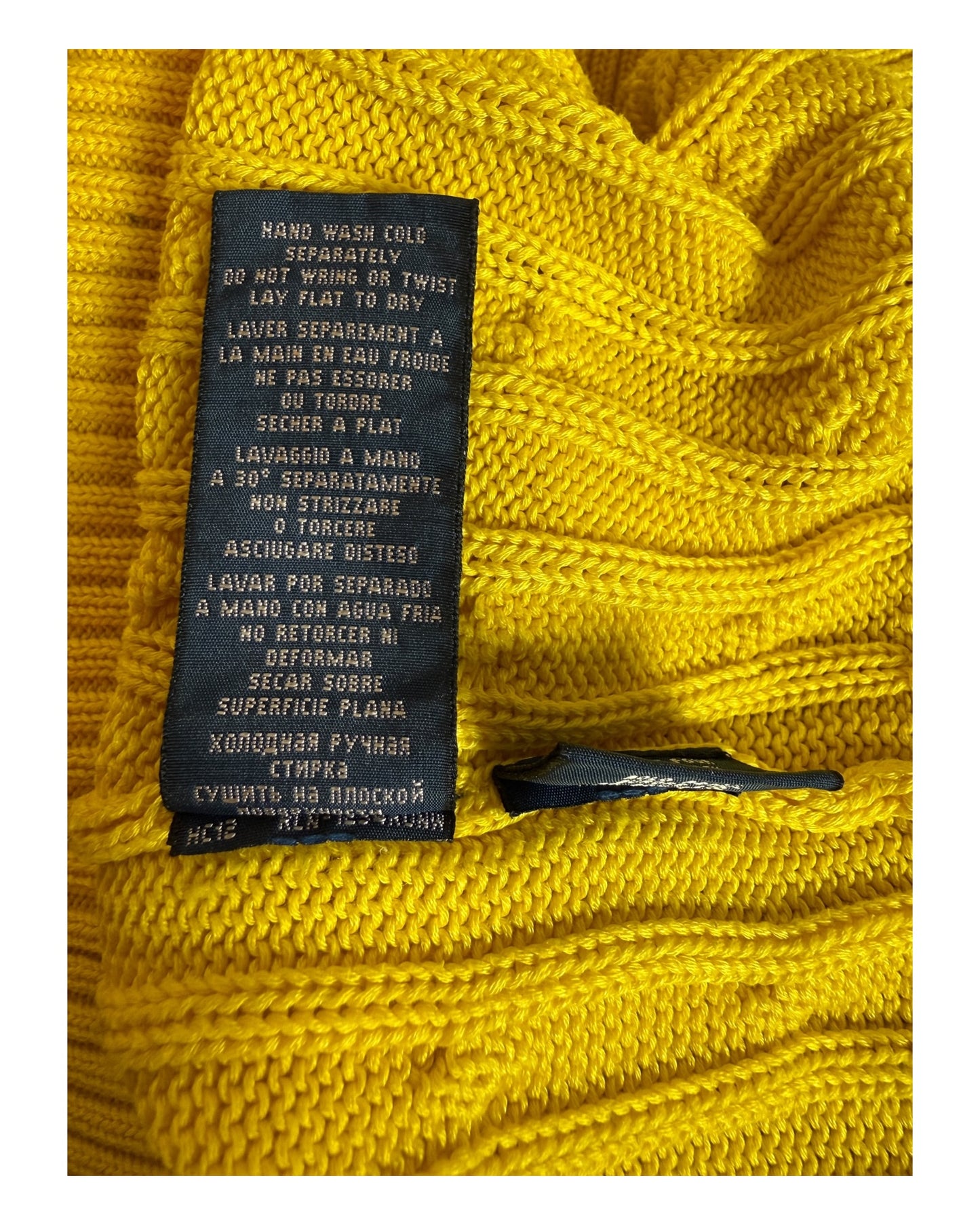 Polo Ralph Lauren Zopfmuster Cardigan gelb Größe S