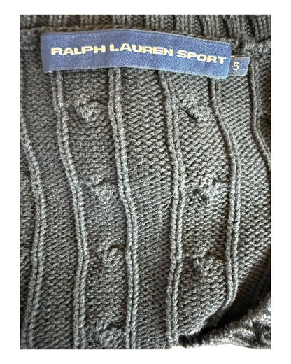 Polo Ralph Lauren Zopfmuster Pullover schwarz Größe S