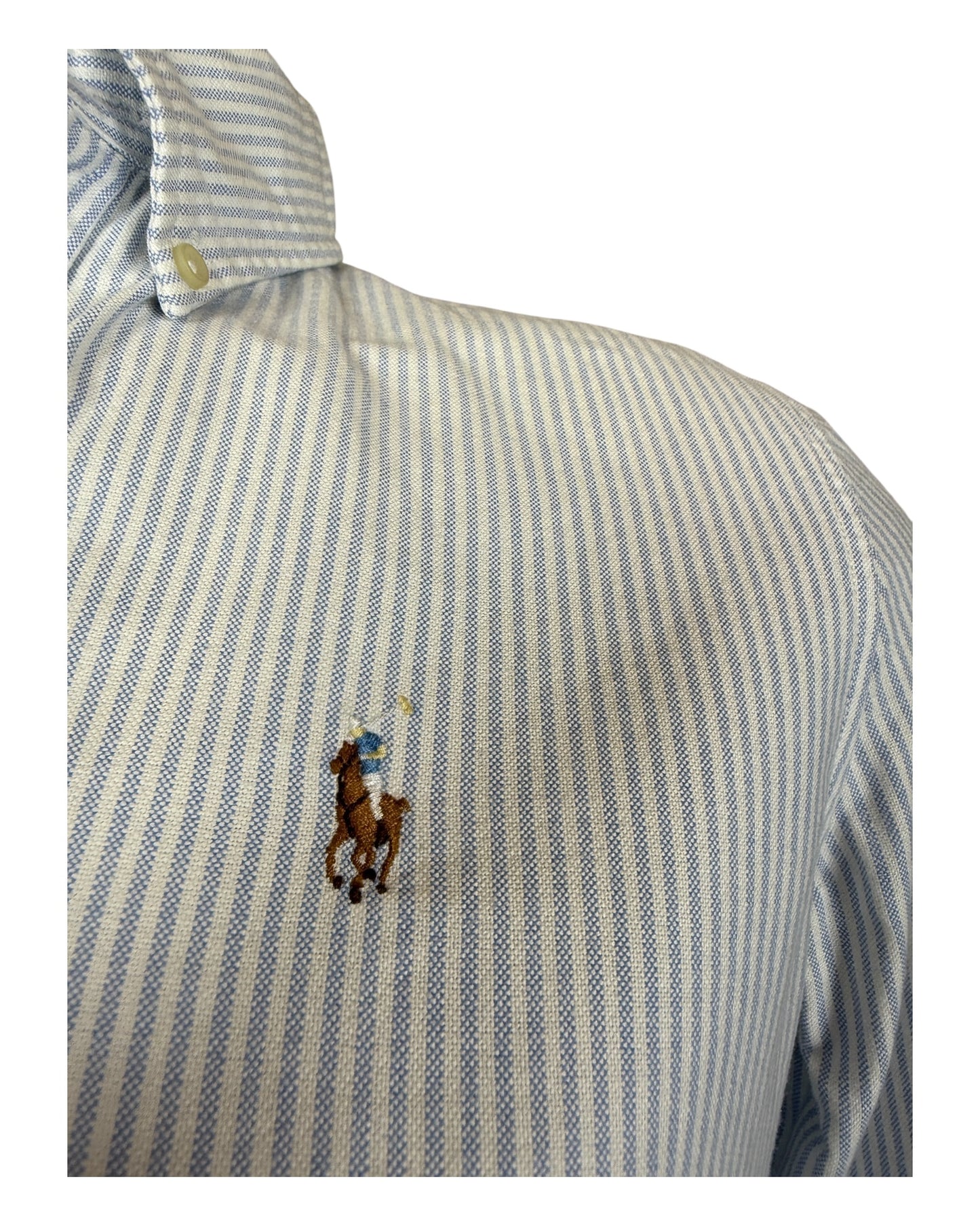 Polo Ralph Lauren Oxford Bluse hellblau weiß gestreift Größe S