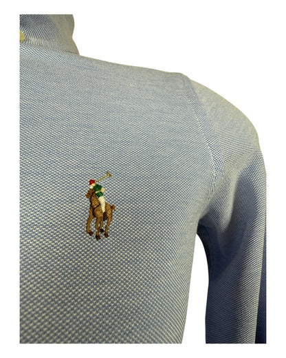 Polo Ralph Lauren Knit Oxford Bluse hellblau Größe S