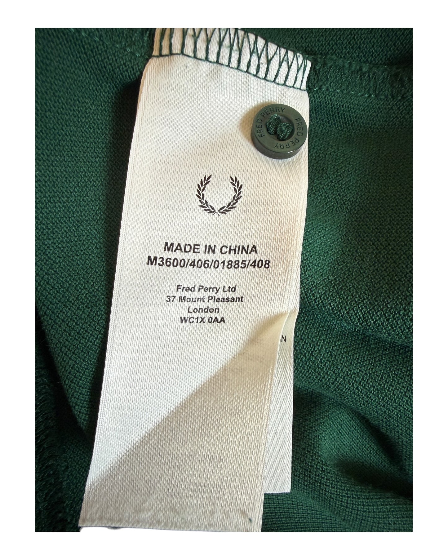Fred Perry Poloshirt dunkelgrün Größe XL