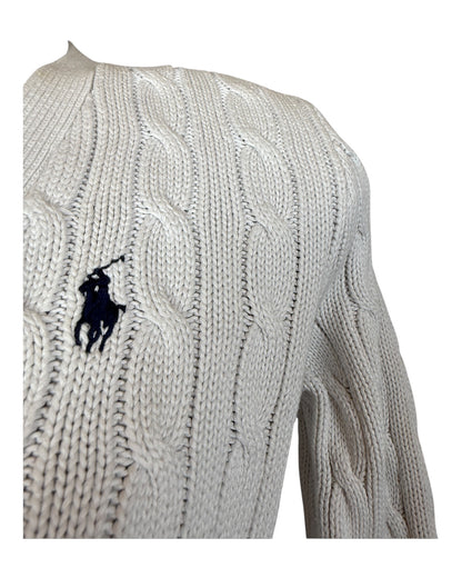 Polo Ralph Lauren Zopfmuster Cardigan creme Größe M