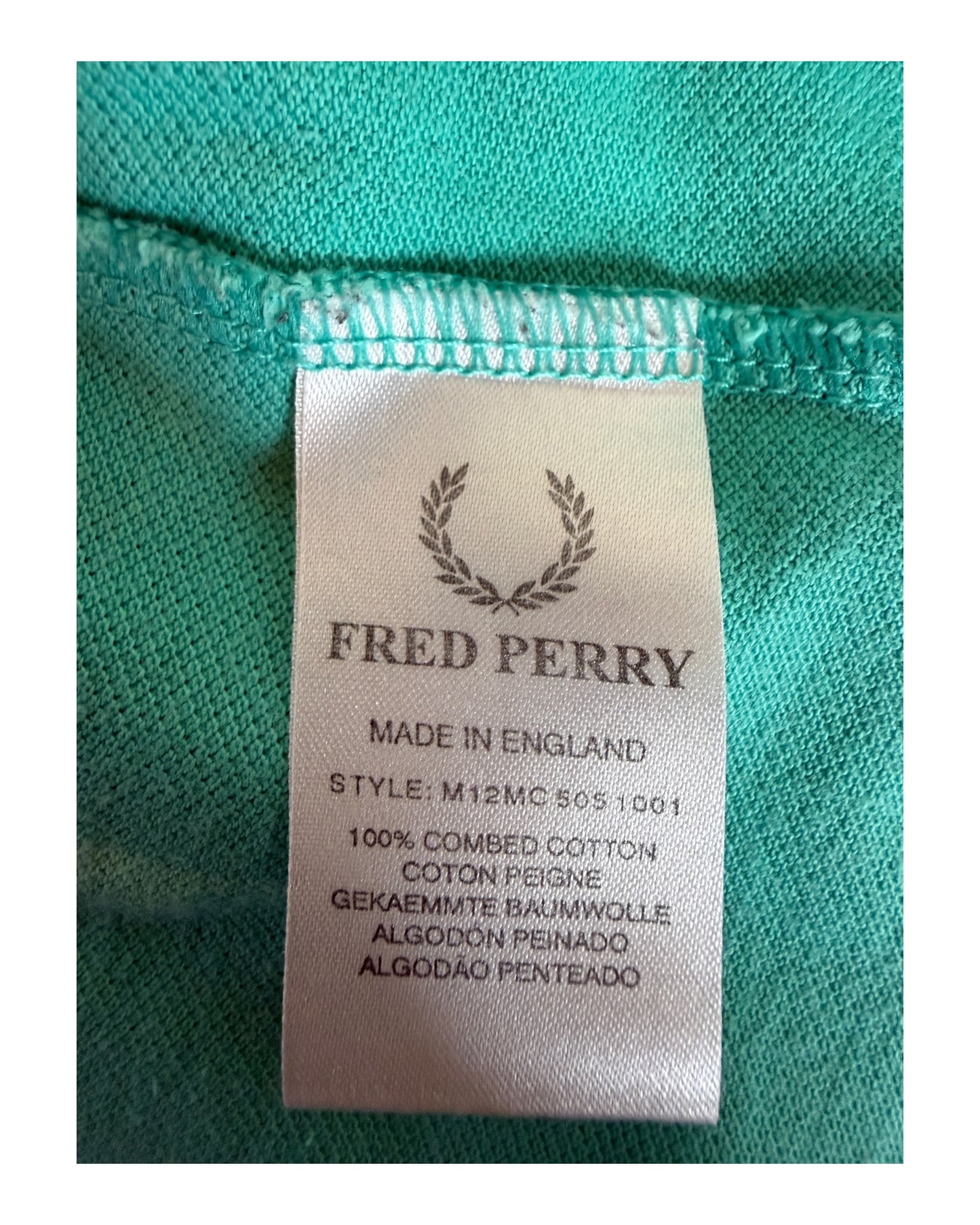 Fred Perry Poloshirt mint Größe L