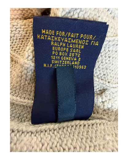 Polo Ralph Lauren Zopfmuster Pullover grau Größe M